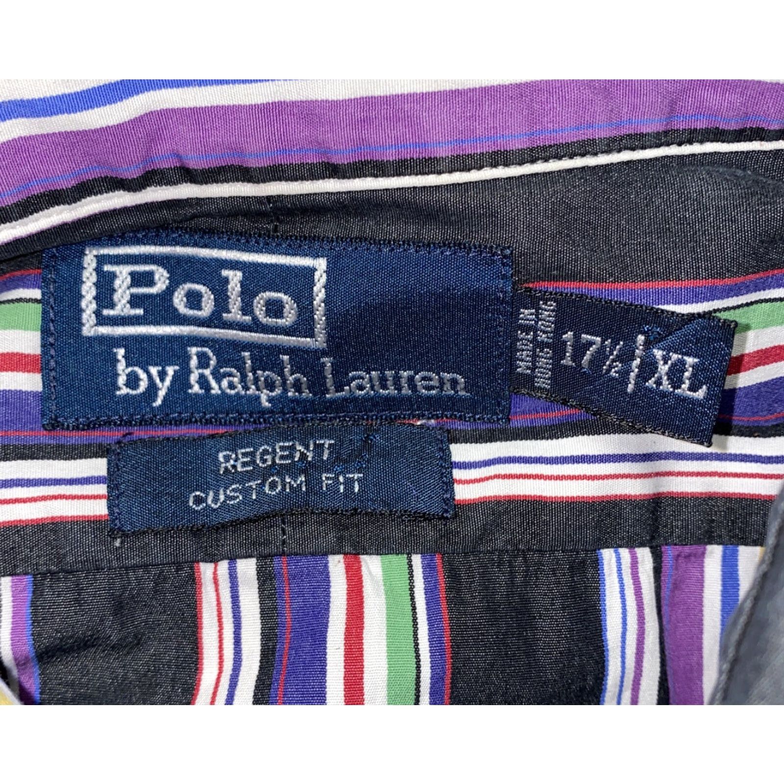 Polo Ralph Lauren Polo Ralph Lauren Regent Shirt Mens XL Multicolor Striped Long Sleeve Button-Up Cotton Collared Regular Fit Size US XL / EU 56 / 4 - 6 Thumbnail