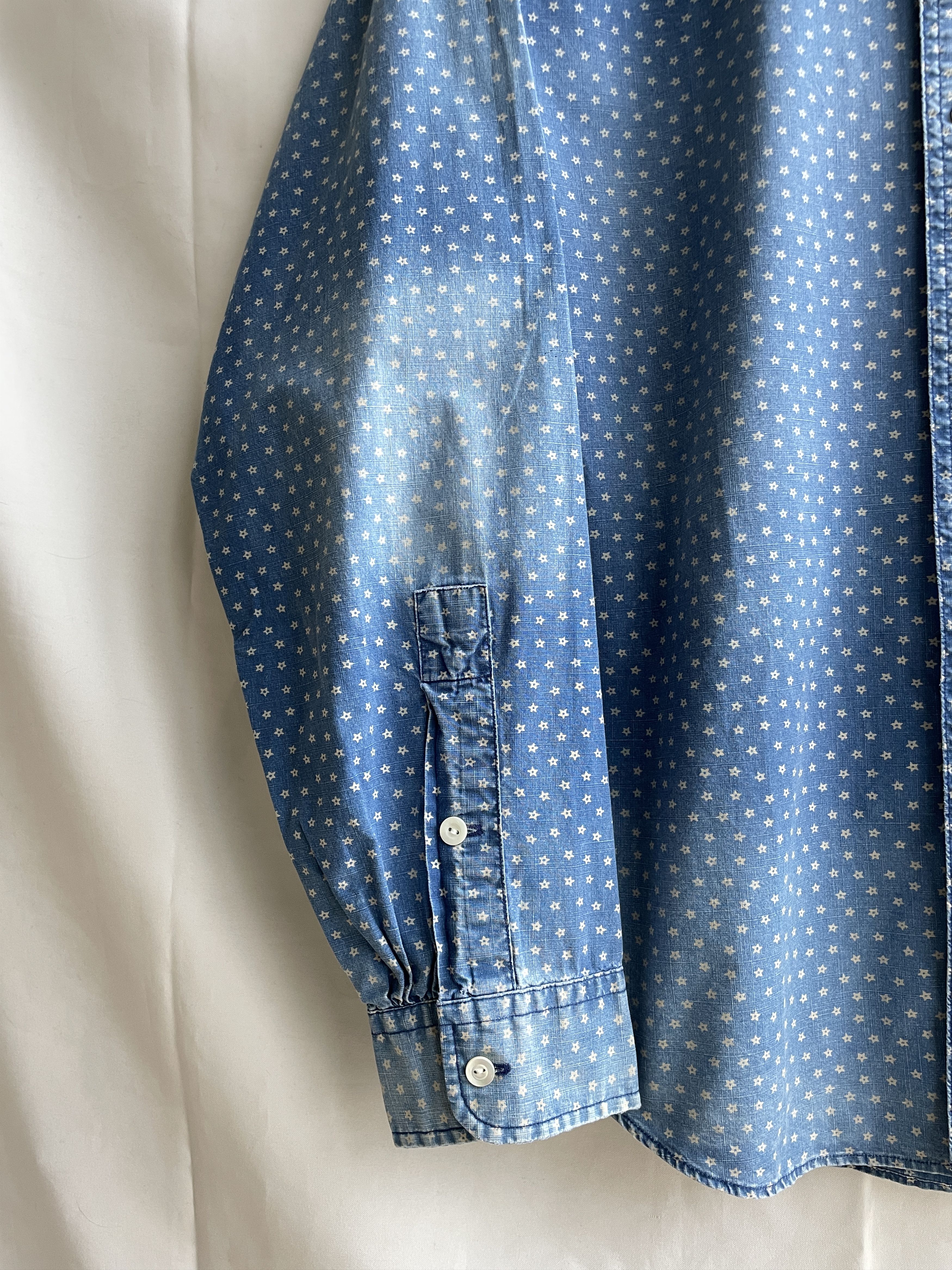 Polo Ralph Lauren Polo Ralph Lauren Indigo Sun Faded Star Pattern Shirt Size L Size US L / EU 52-54 / 3 - 7 Thumbnail