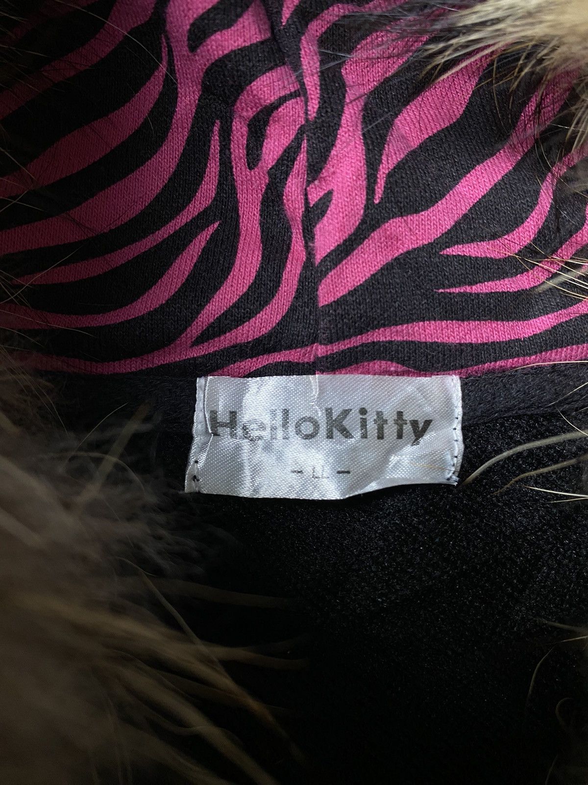 Hysteric Glamour × If Six Was Nine × Japanese Brand Hello Kitty Faux Fur Hoodie Half Sleeve Size US L / EU 52-54 / 3 - 5 Thumbnail
