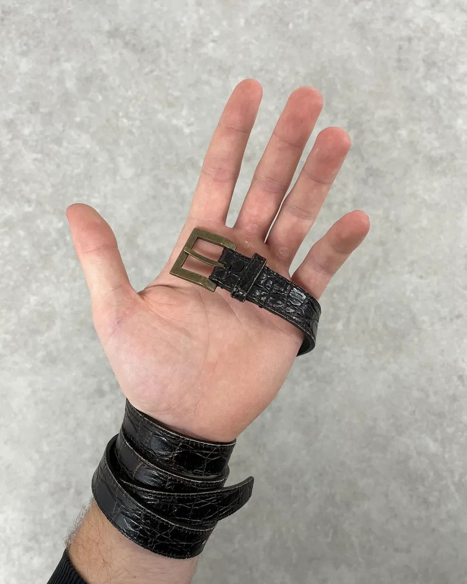 Saint Laurent Paris Saint Laurent Black Satin Leather Classy Belt Size ONE SIZE - 1 Thumbnail