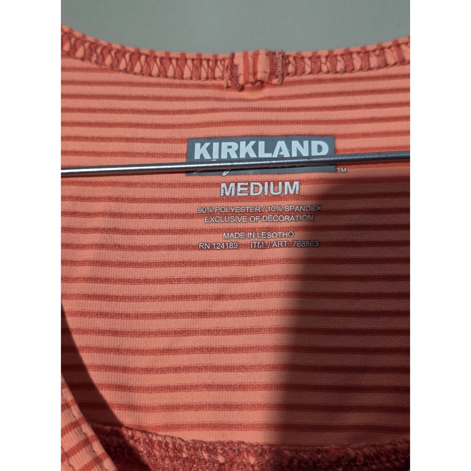 Vintage Kirkland Signature Racer Back Tank Top Blue Women's Medium Orange Stripe Size M / US 6-8 / IT 42-44 - 3 Thumbnail