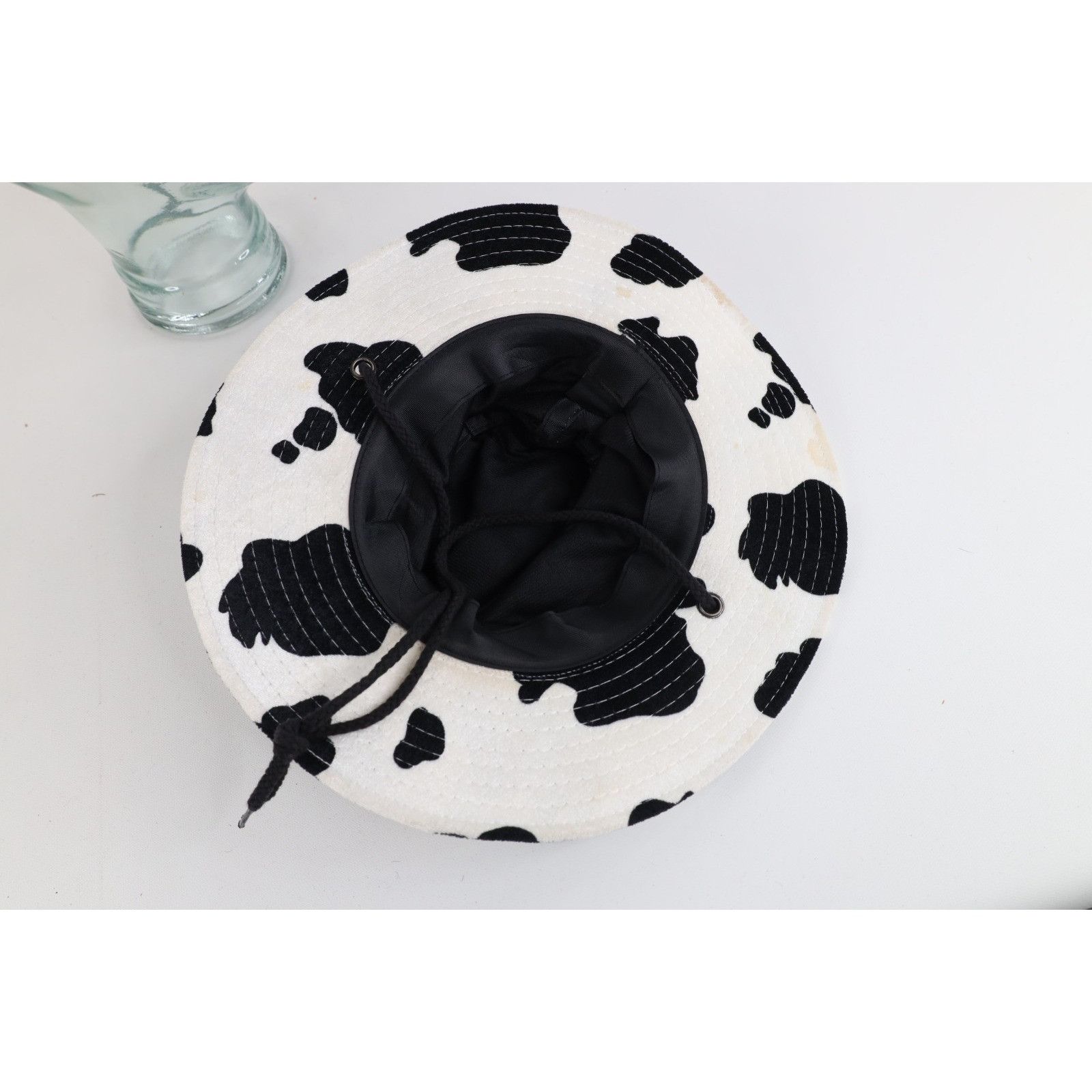 Vintage Vintage 90s Streetwear Cowgirl Cow Spots Velour Cowboy Hat Size ONE SIZE - 10 Thumbnail