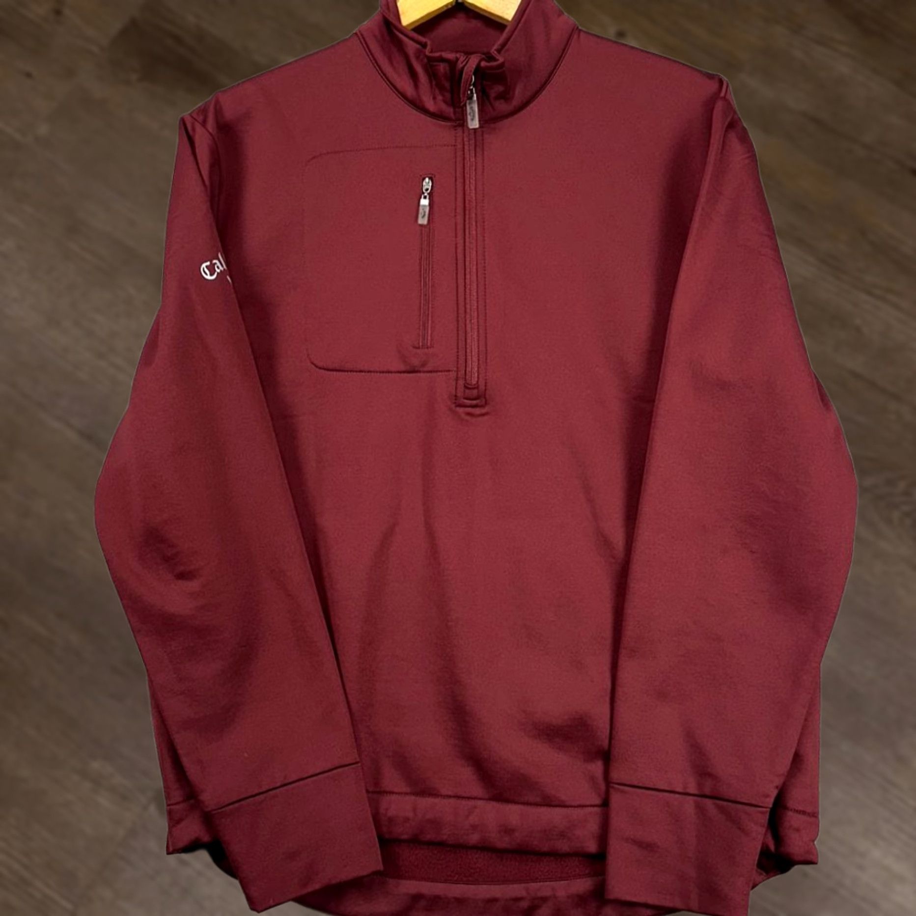Callaway Callaway Weather Series Golf Jacket Mens M Maroon Half Zip Pocket Stretch Jacket Size US M / EU 48-50 / 2 - 1 Thumbnail