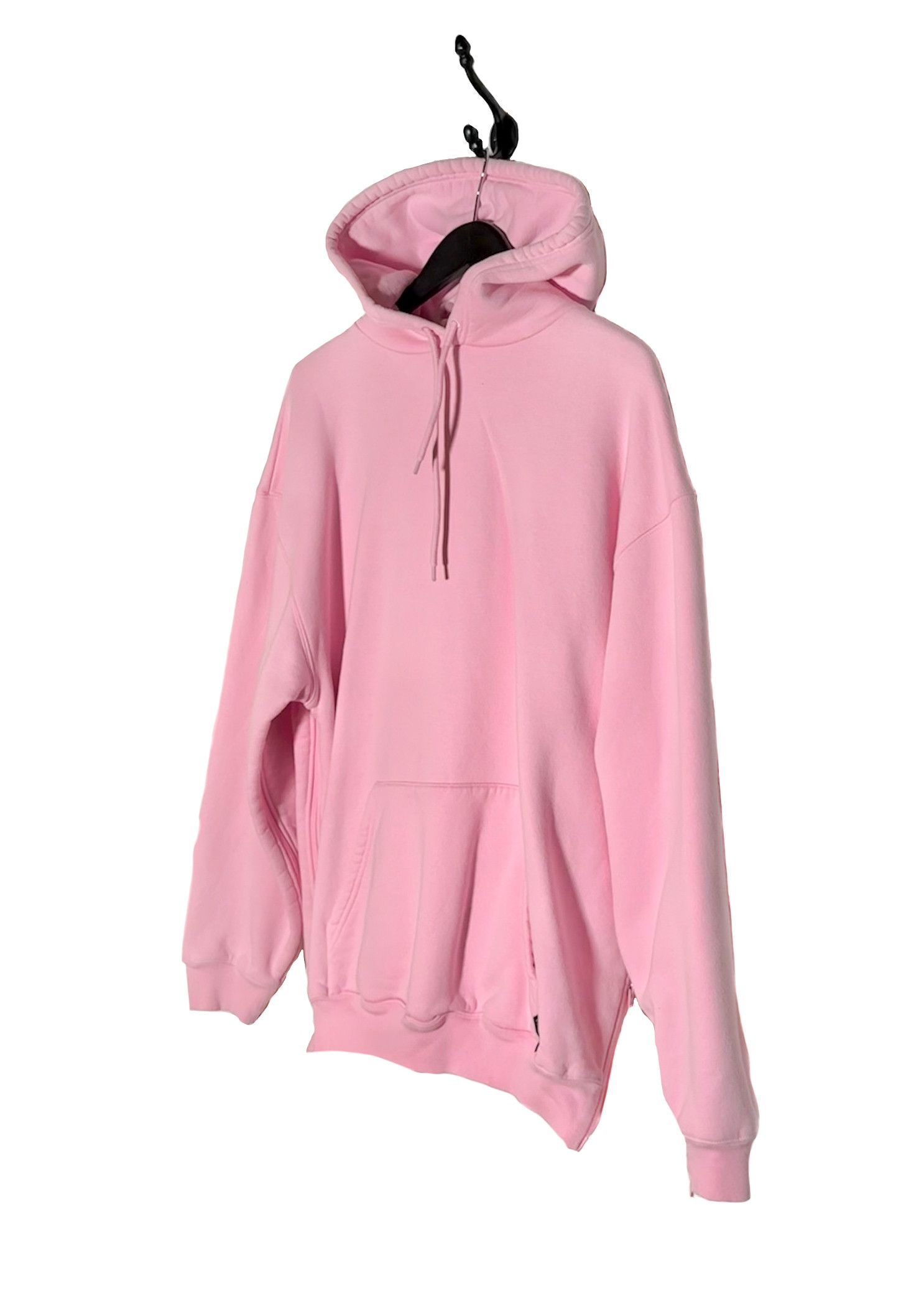 Balenciaga Balenciaga Pink Side Zippered Logo Tab Hoodie Size M / US 6-8 / IT 42-44 - 2 Thumbnail