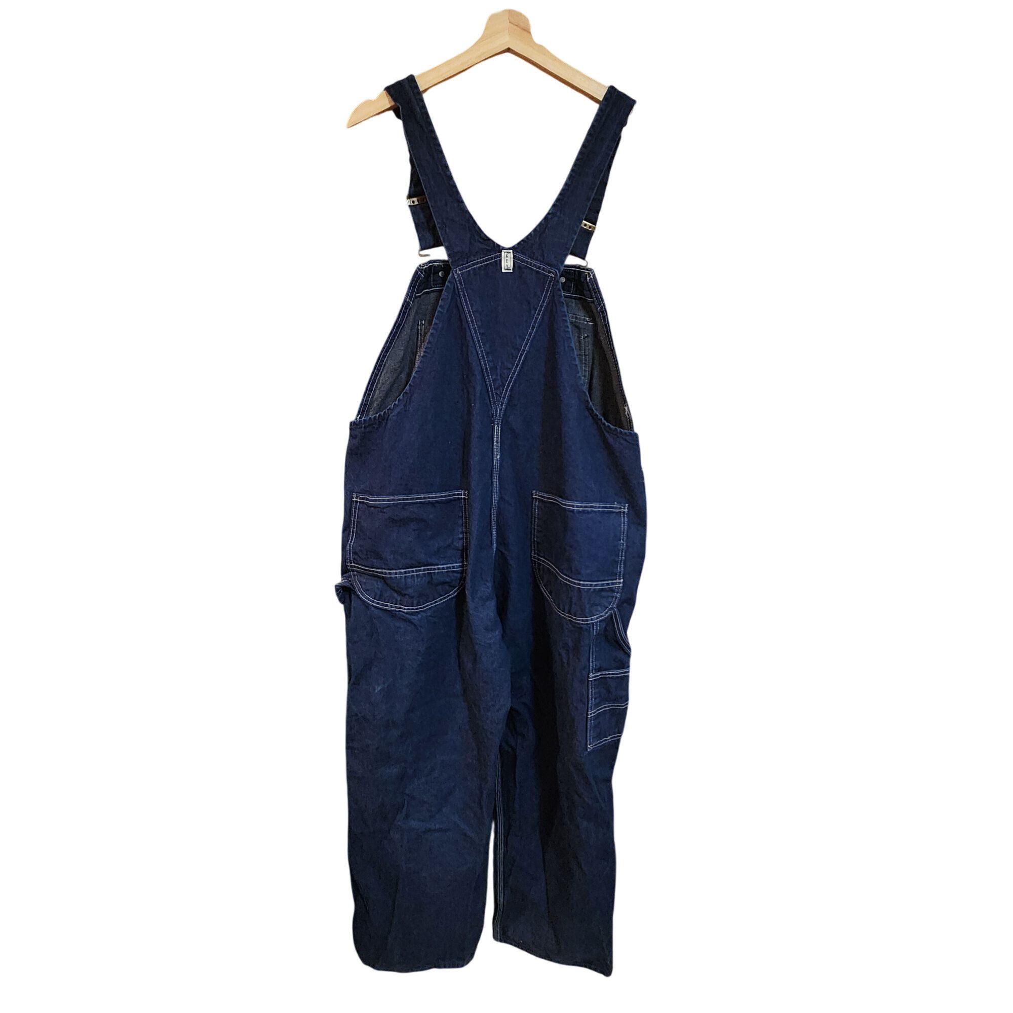 Other Vintage Key Denim Overalls W42 L29 Mens Blue Jeans 100% Cott Size US 42 / EU 58 - 2 Thumbnail