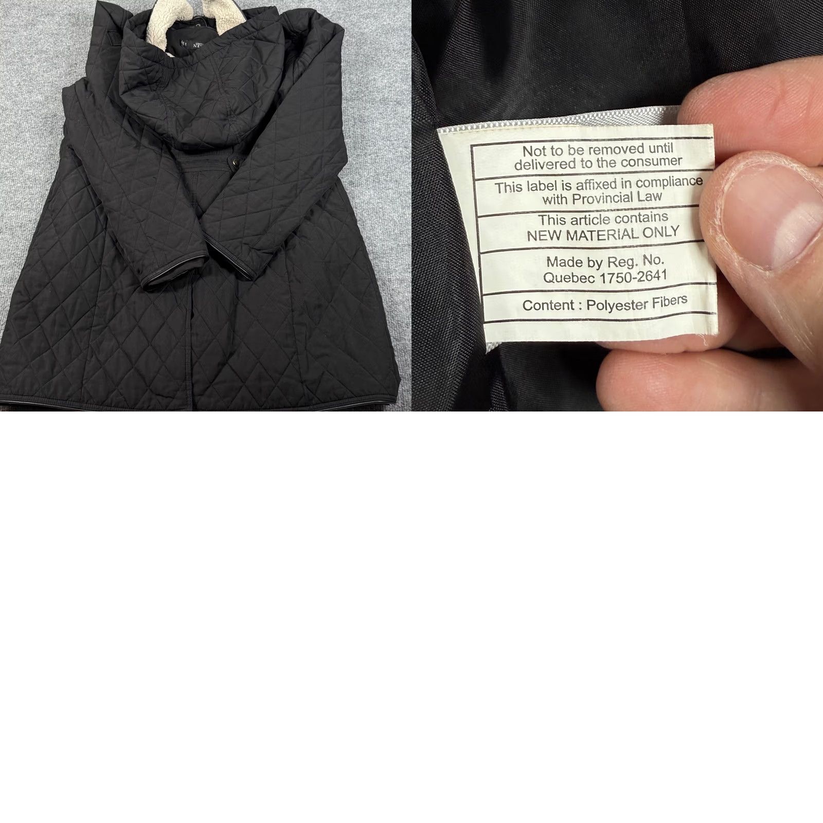 Ralph Lauren VINTAGE? No — Lauren Ralph Lauren Quilted Coat Hooded Faux Fur Trim Snap Front Black Womens Size 6 Regular Size M / US 6-8 / IT 42-44 - 10 Thumbnail