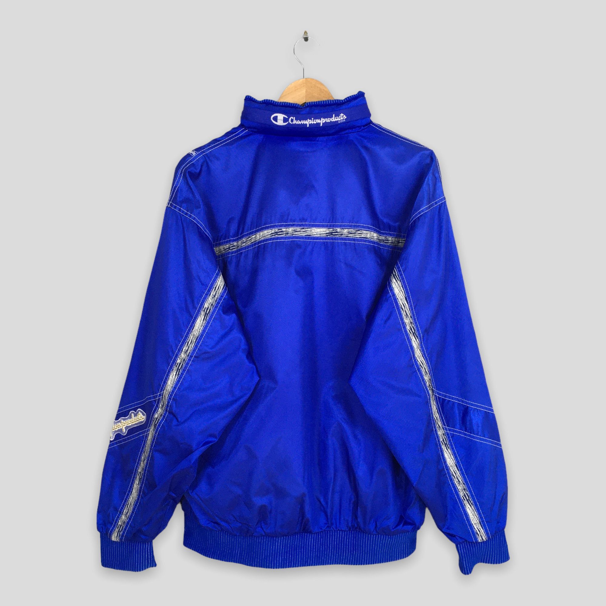 Champion Vintage 90s Champion Light Jacket Blue Windbreaker XLarge Size US XL / EU 56 / 4 - 10 Thumbnail