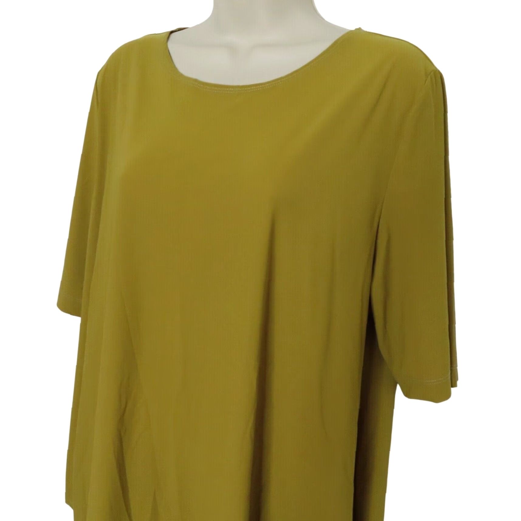 Vintage Bryn Walker Shirt Tunic Women Small Green Pockets Casual Slinky Half Sleeve Dress Blouse Size S / US 4 / IT 40 - 2 Thumbnail