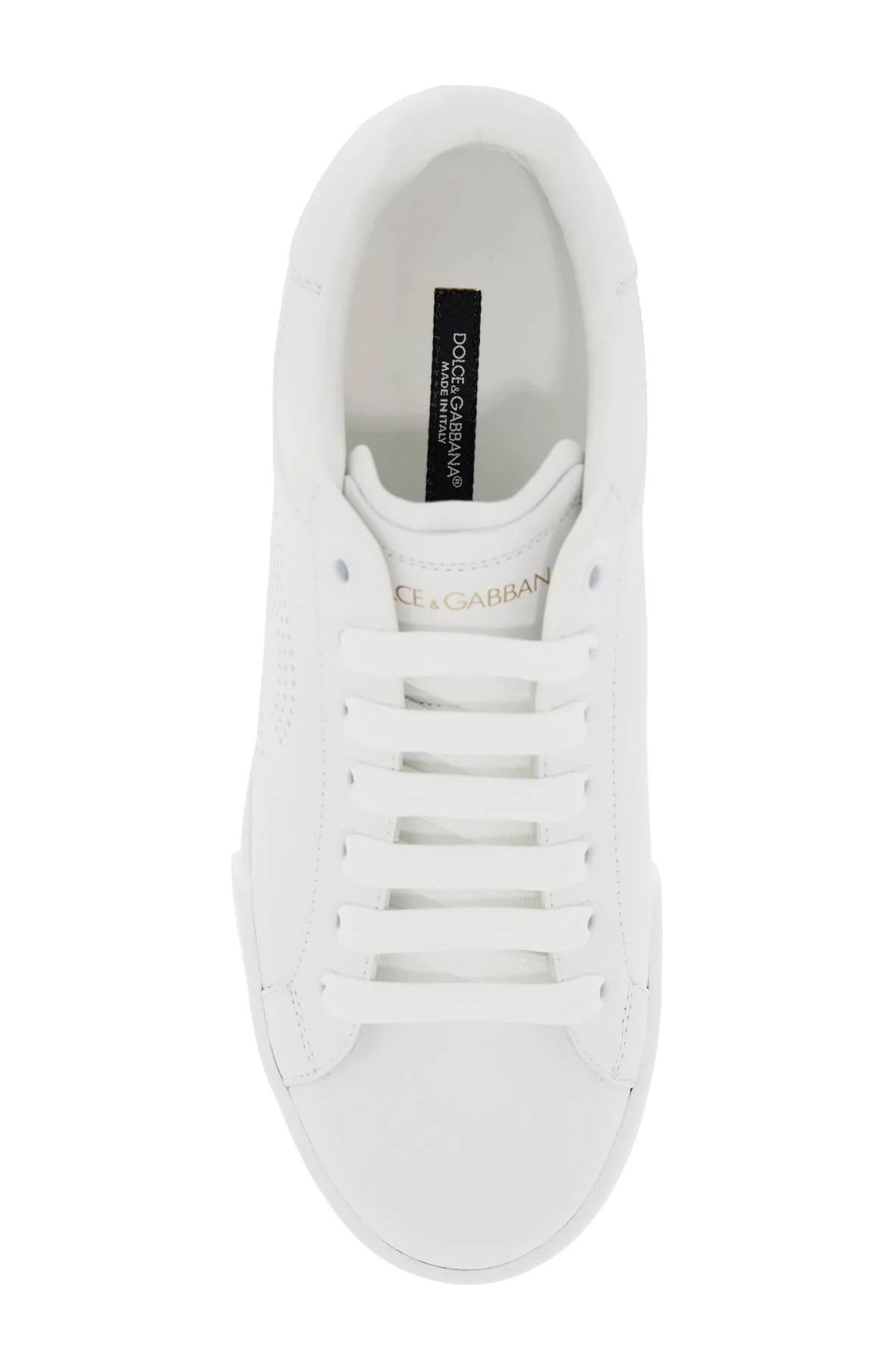 Dolce & Gabbana o1s22i1n1024 Portofino Leather Sneakers in White Size US 7 / IT 37 - 2 Thumbnail