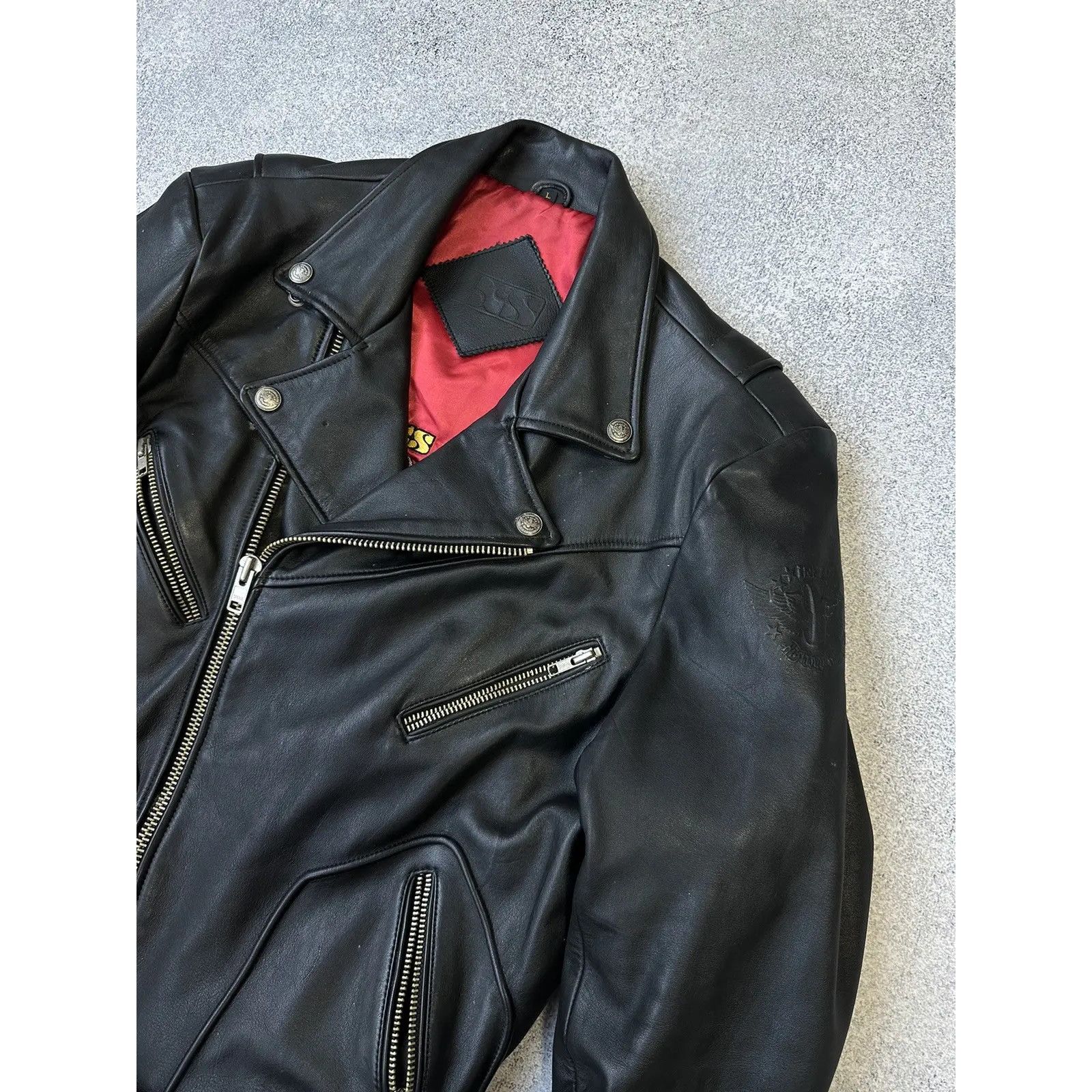 Vintage VTG IXS Highway Star Biker Heavy Leather Jacket Size US L / EU 52-54 / 3 - 15 Thumbnail