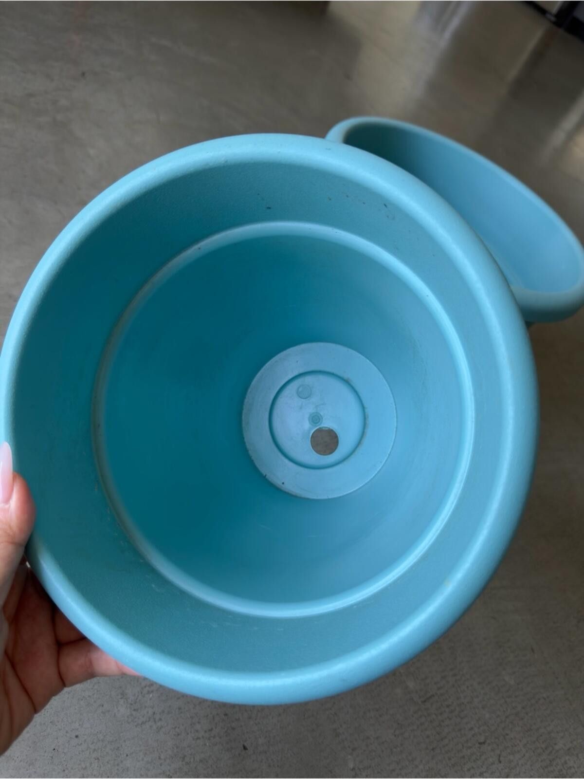 Other 8in + 10in Plastic Planter Pots - Set of 2 / Dusty Teal Size ONE SIZE - 4 Thumbnail