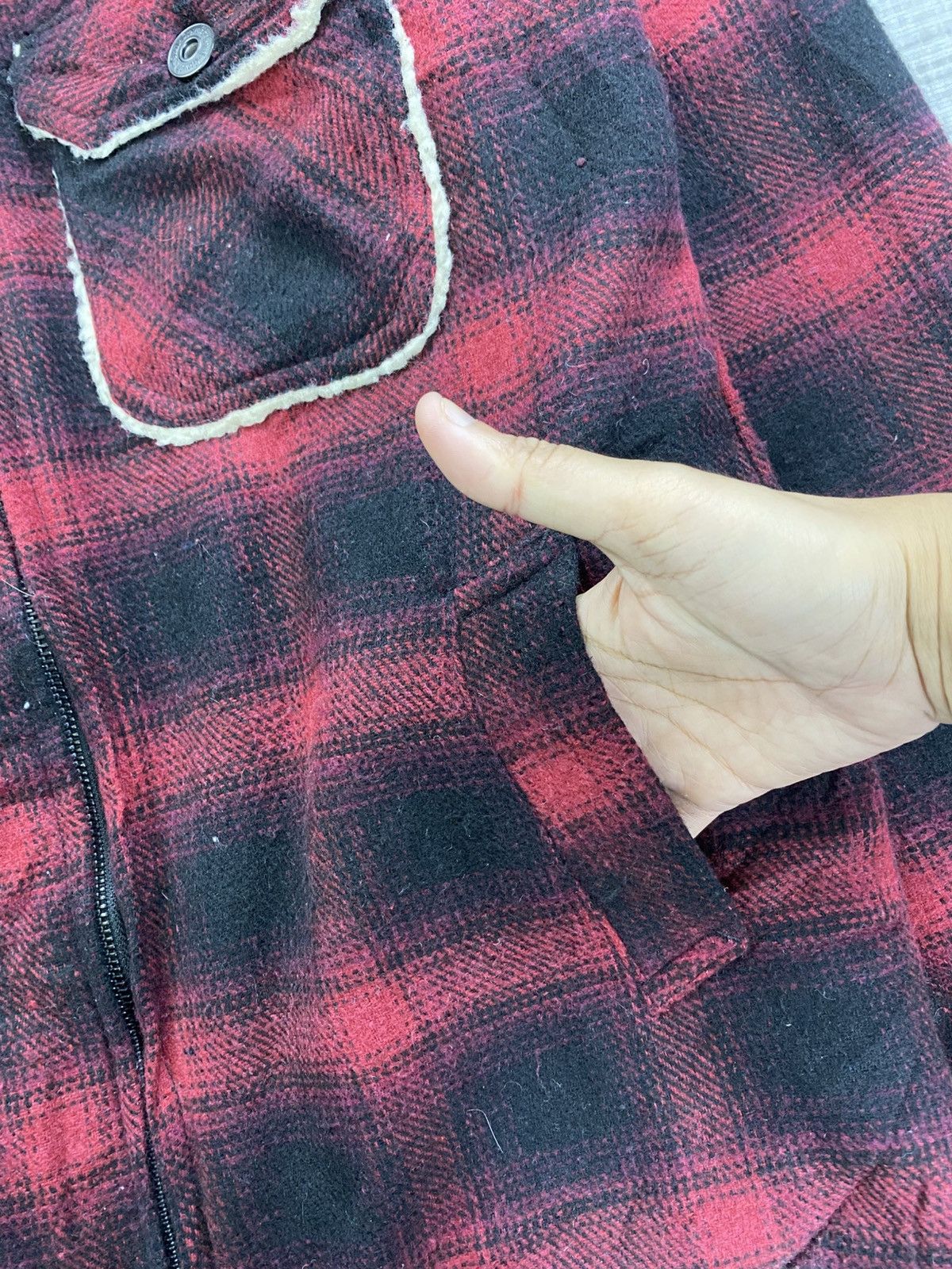 Vintage Vintage Growth By Grail Lined Sherpa Wool Flannel Jacket Size US M / EU 48-50 / 2 - 8 Thumbnail