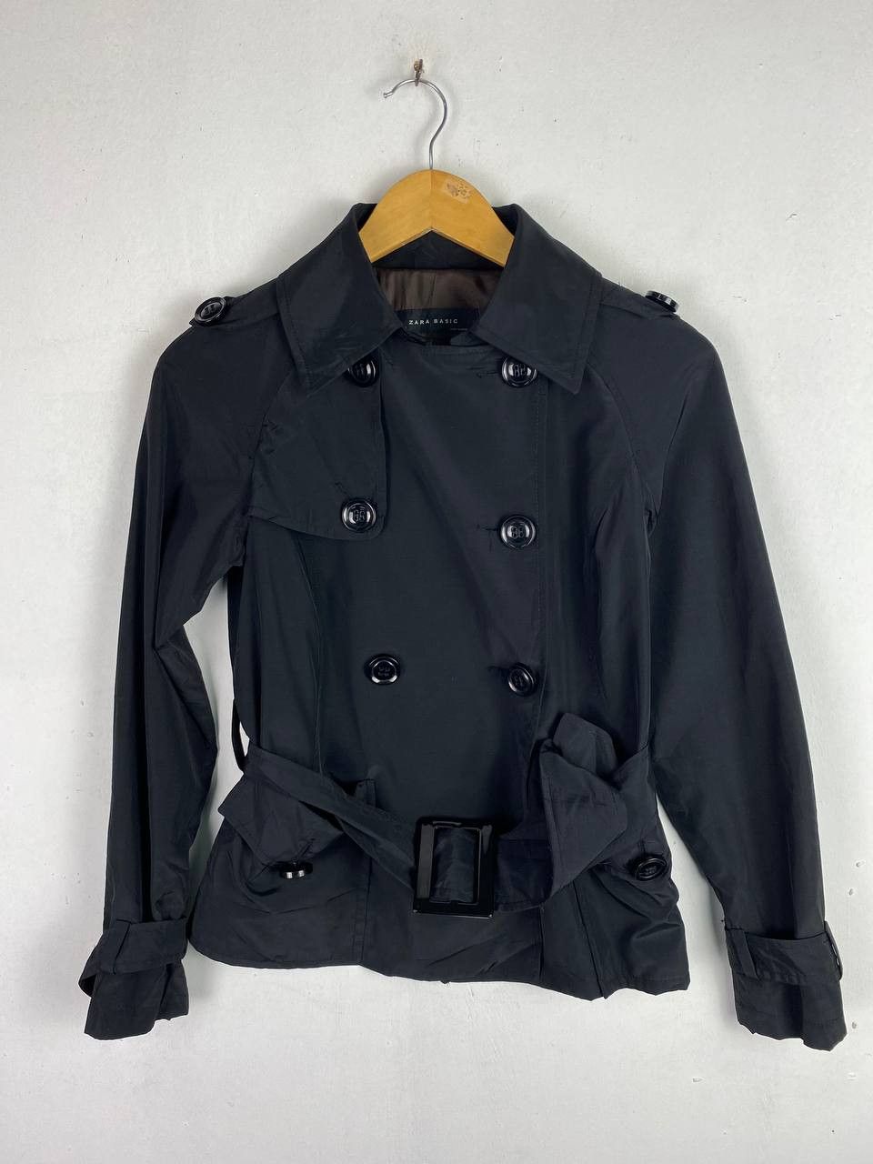 Zara zara basic double breast belted jacket nice design Size S / US 4 / IT 40 - 1 Thumbnail