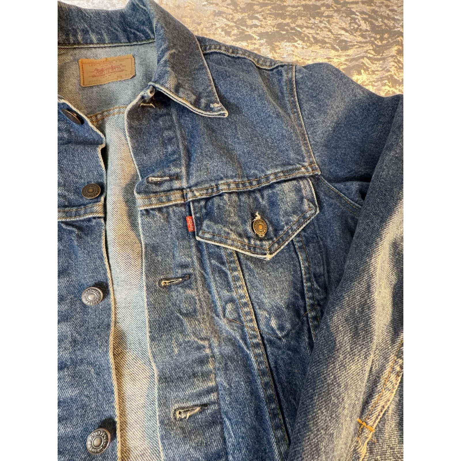 Levi's Vtg 80s Levi’s Denim Trucker Jacket USA Distressed Grunge Size US S / EU 44-46 / 1 - 6 Thumbnail