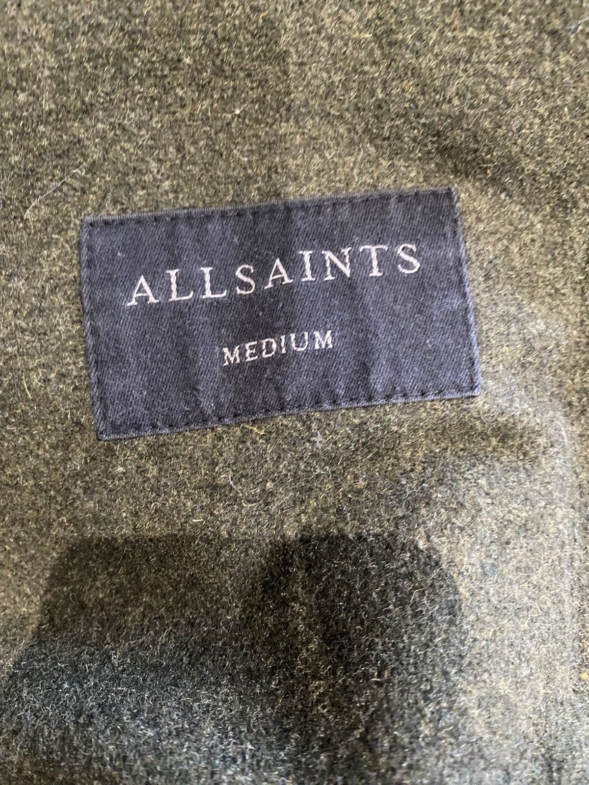 Allsaints AllSaints Bomber Jacket Olive Green with Sherpa Collar Size US M / EU 48-50 / 2 - 3 Thumbnail
