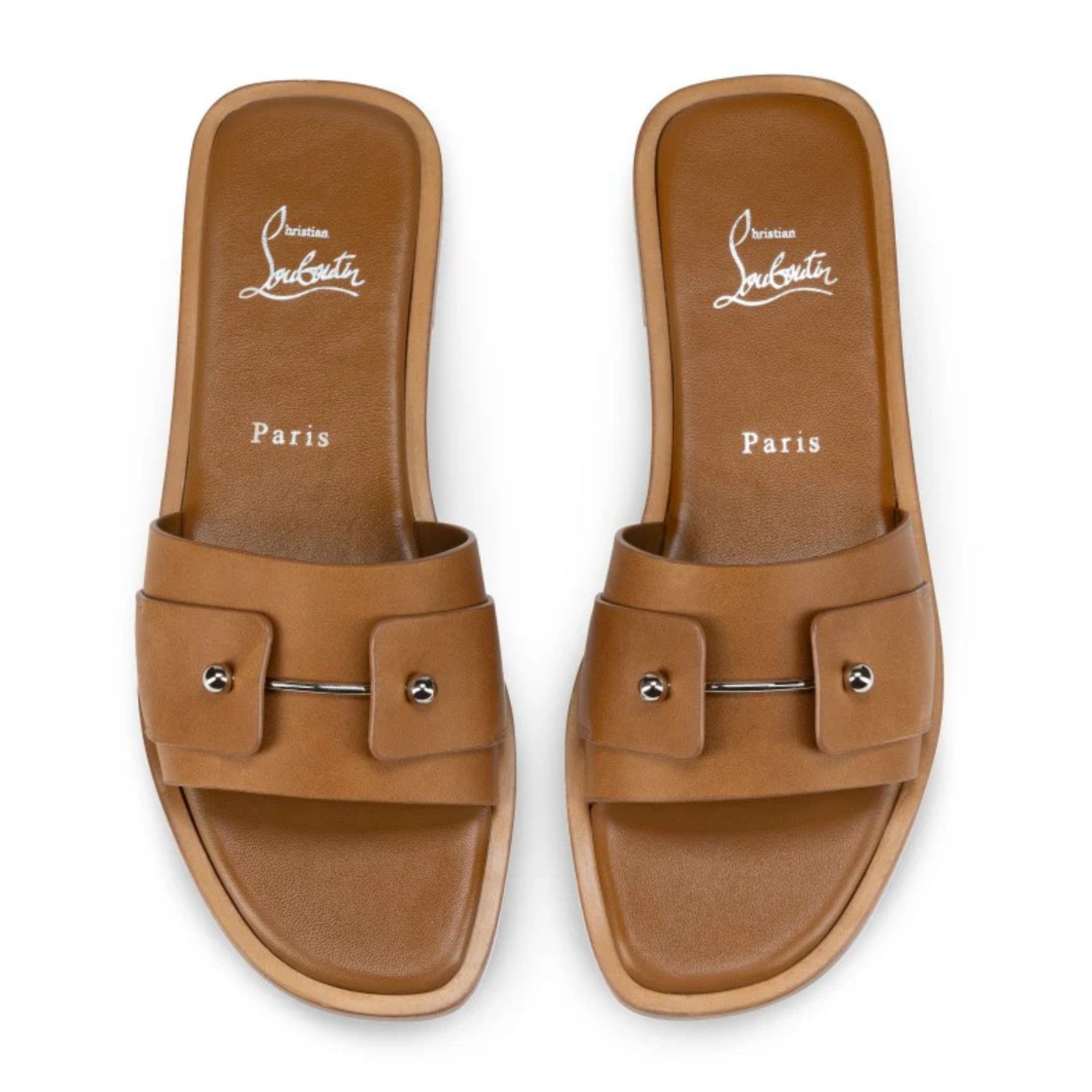 Christian Louboutin Christian Louboutin Chambelimule Flat Tera Brown Sandal 36 Size US 6 / IT 36 - 9 Thumbnail