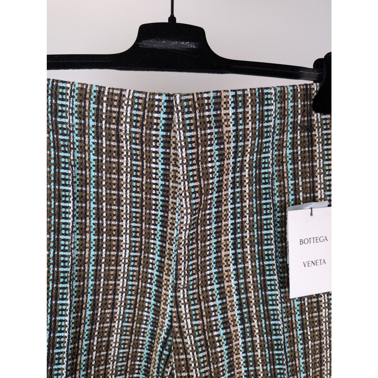 Bottega Veneta o1rshd1 Cotton Check Tailored Trousers Pants in Multicolor Size US 34 / EU 50 - 9 Thumbnail