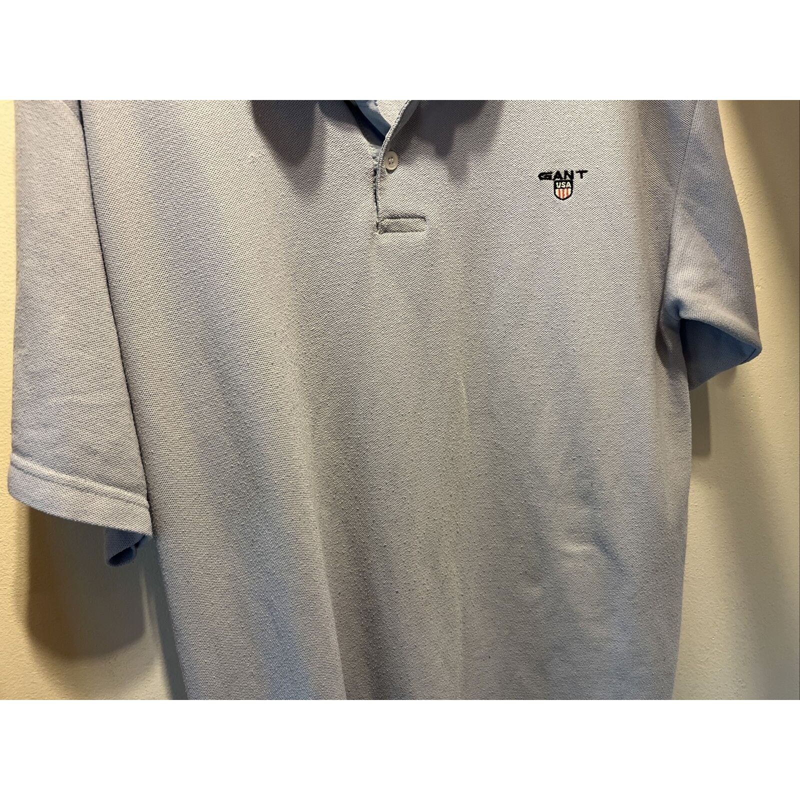 Gant Gant Vintage Men’s M Light Blue 1/4 Button Cotton Polo Shirt Size US M / EU 48-50 / 2 - 7 Thumbnail