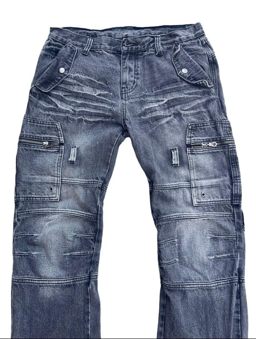 Japanese Brand Japanese Brand Double Knee Distress Jeans Size US 32 / EU 48 - 4 Thumbnail