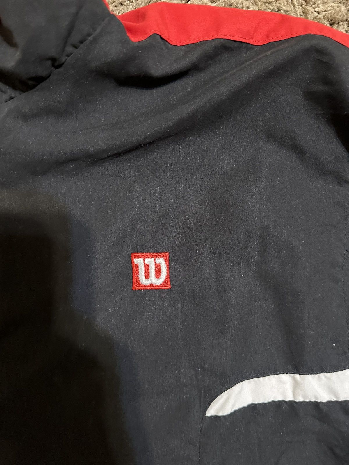 NBA × Vintage × Wilson Vintage Wilson Jordan windbreaker 90s jacket size XL Size US XL / EU 56 / 4 - 2 Thumbnail