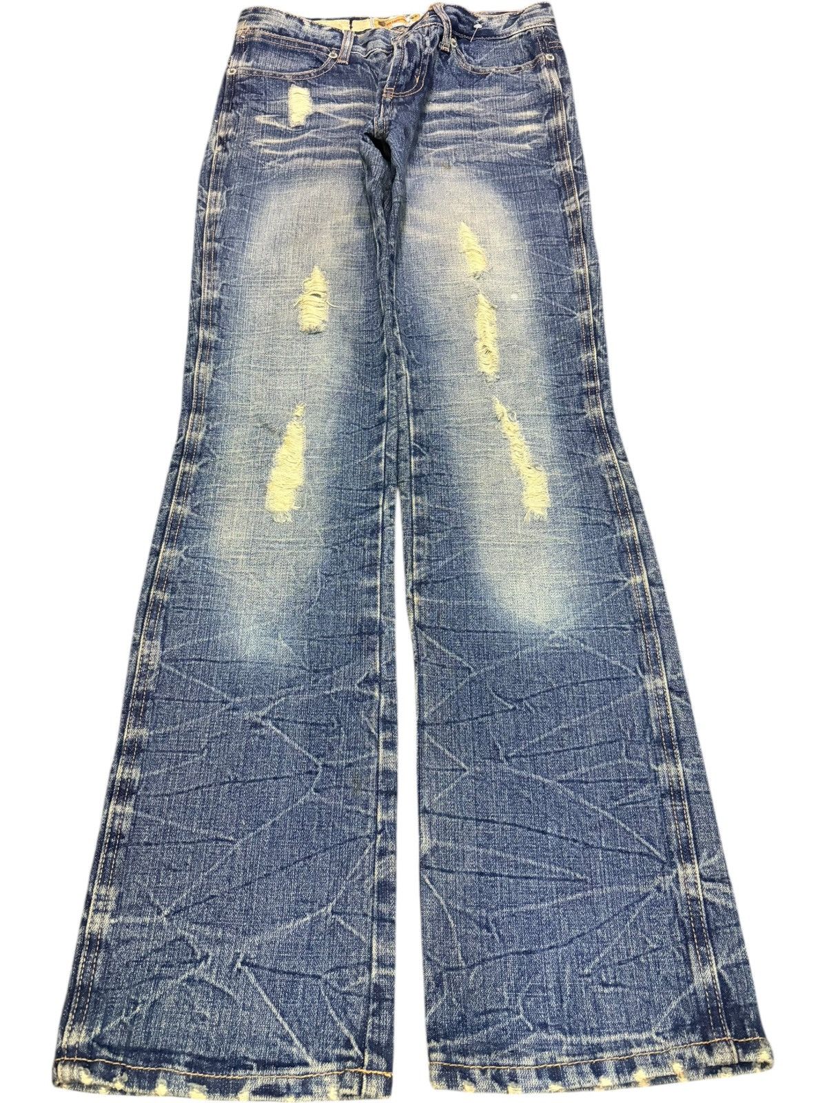 Diesel Vintage Japanese Brand Rusty Wash Distressed Flare Jeans Size 28" / US 6 / IT 42 - 1 Thumbnail