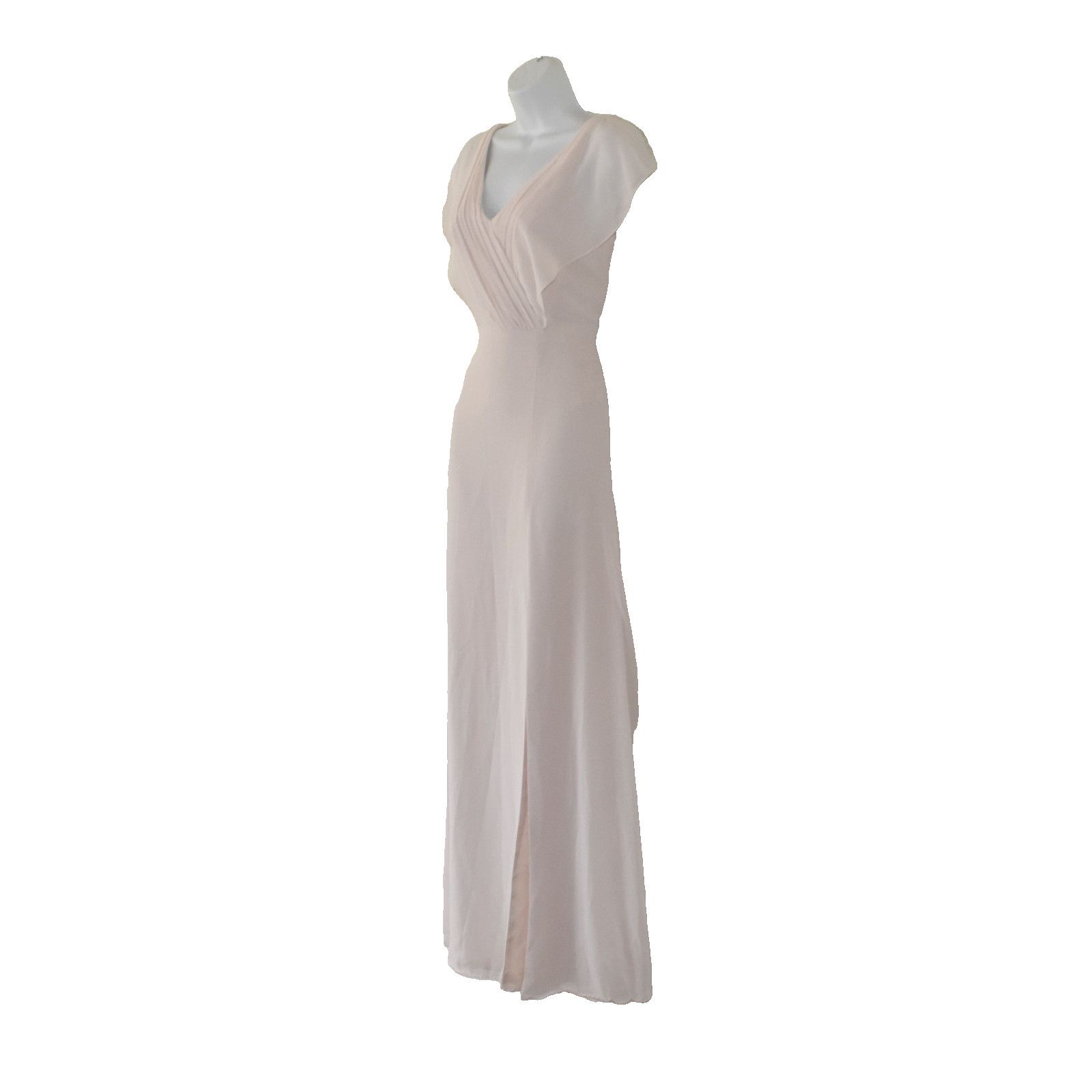 Monique Lhuillier MONIQUE LHUILLIER Chiffon High Slit Bridesmaids Dress Sz 0 Size XS / US 0-2 / IT 36-38 - 4 Thumbnail