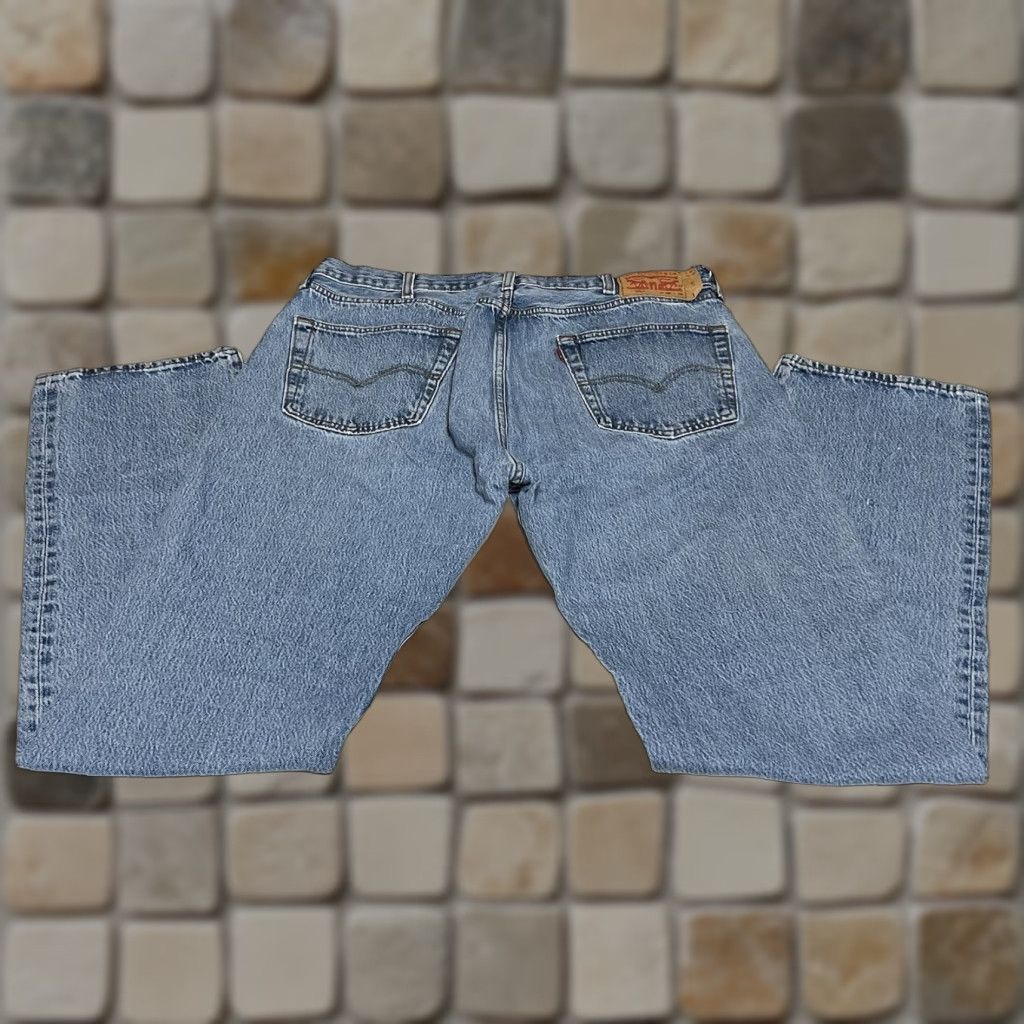 Levi's VINTAGE Levi's 501 Jeans Denim Blue Regular Fit 36x34 Button-Fly 5-Pocket Stained Grunge USA Logo Mens Size US 36 / EU 52 - 1 Thumbnail