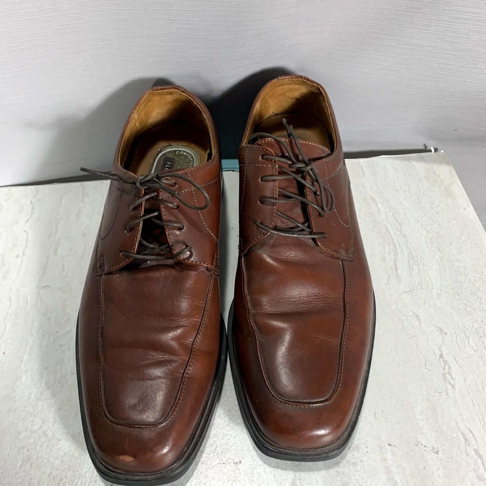Florsheim Florsheim DM2 Comfortech Oxford Mens 9.5D Brown Leather Lace Up 18291-03 Size US 10 / EU 43 - 3 Thumbnail