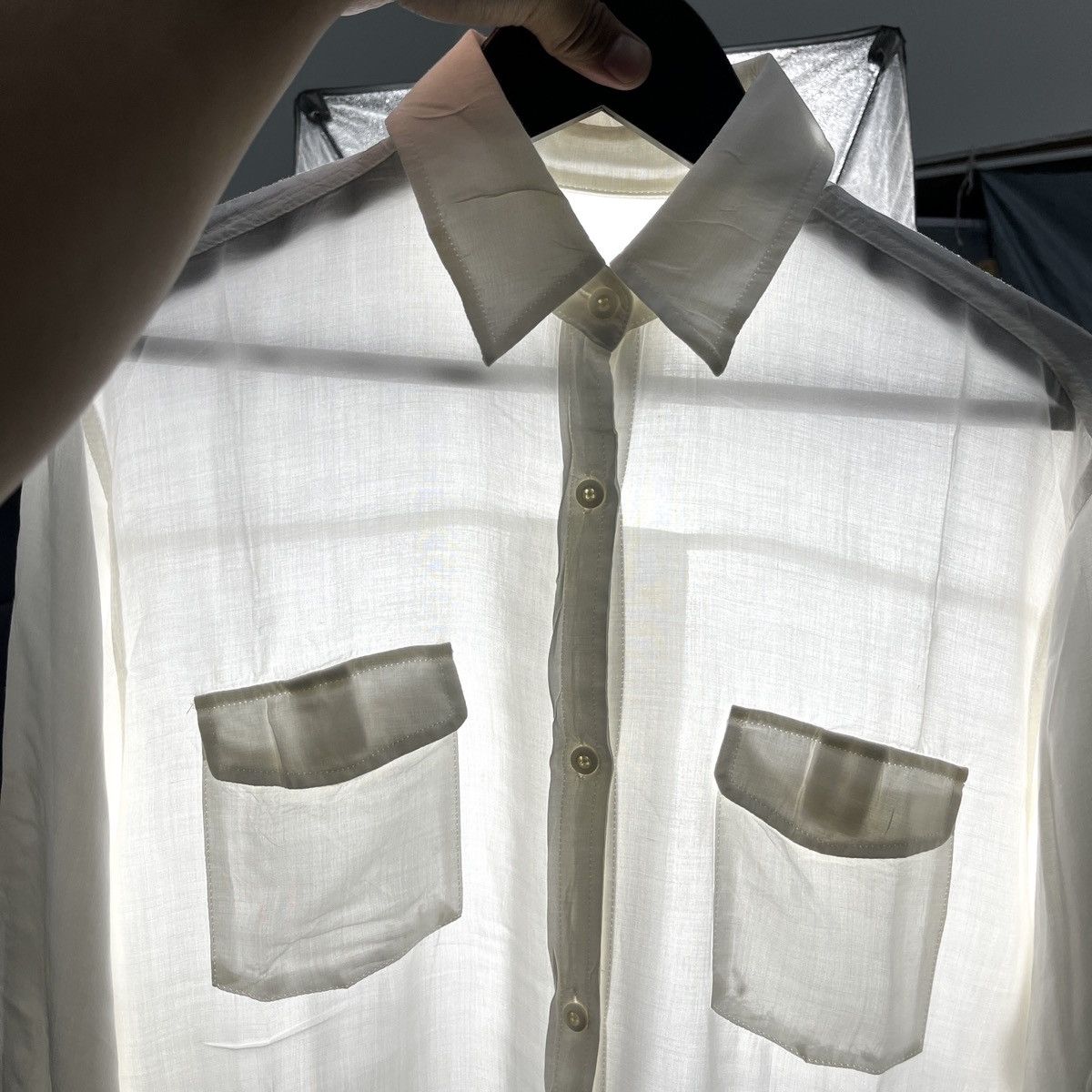 GOA G.O.A - Mesh White Shirt Button Up Ifsix Lgb Style Size US XL / EU 56 / 4 - 1 Thumbnail