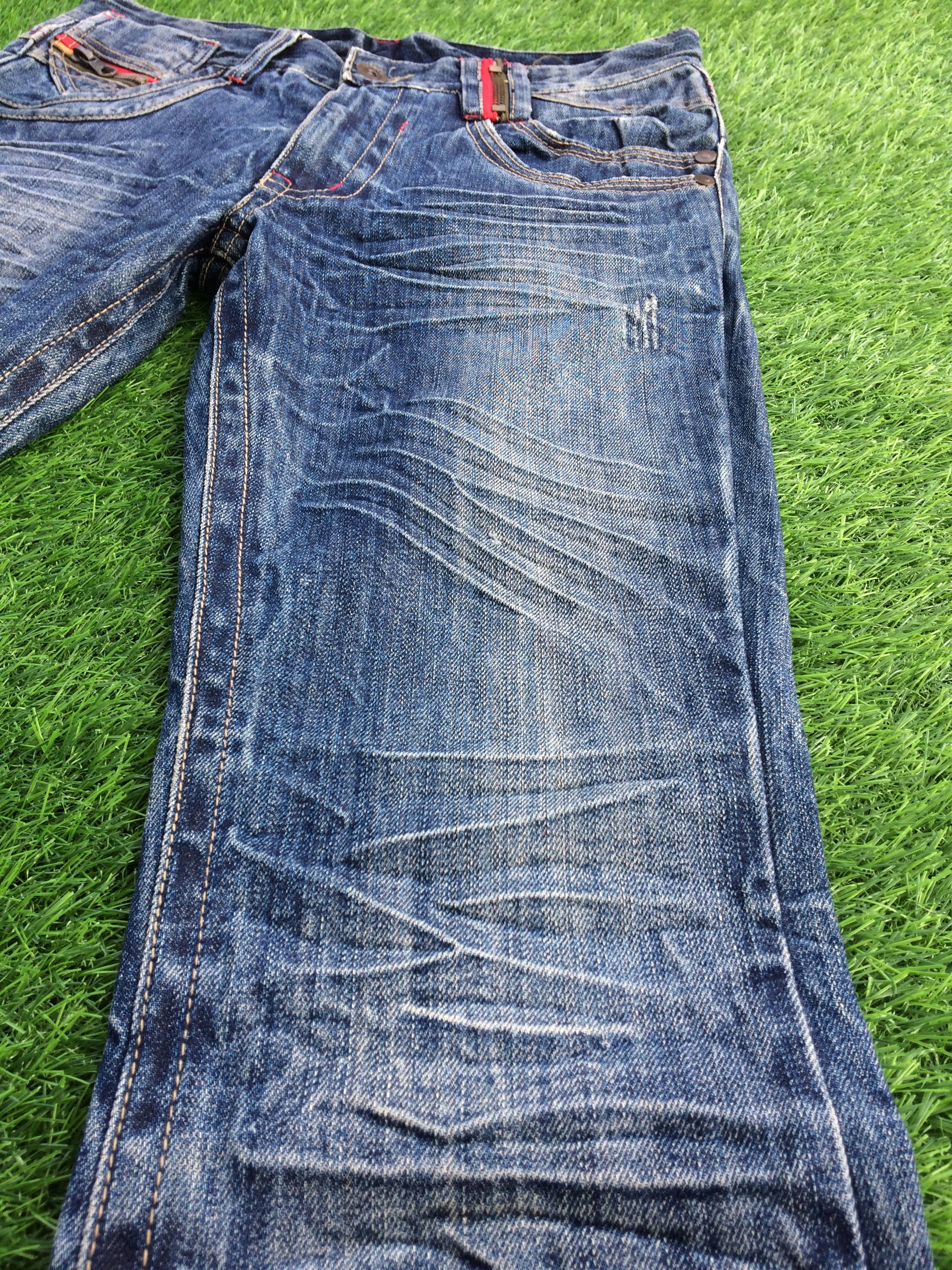 Japanese Brand Harajuku Double Pocket Bootcut Jeans #D-843 Size US 32 / EU 48 - 7 Thumbnail