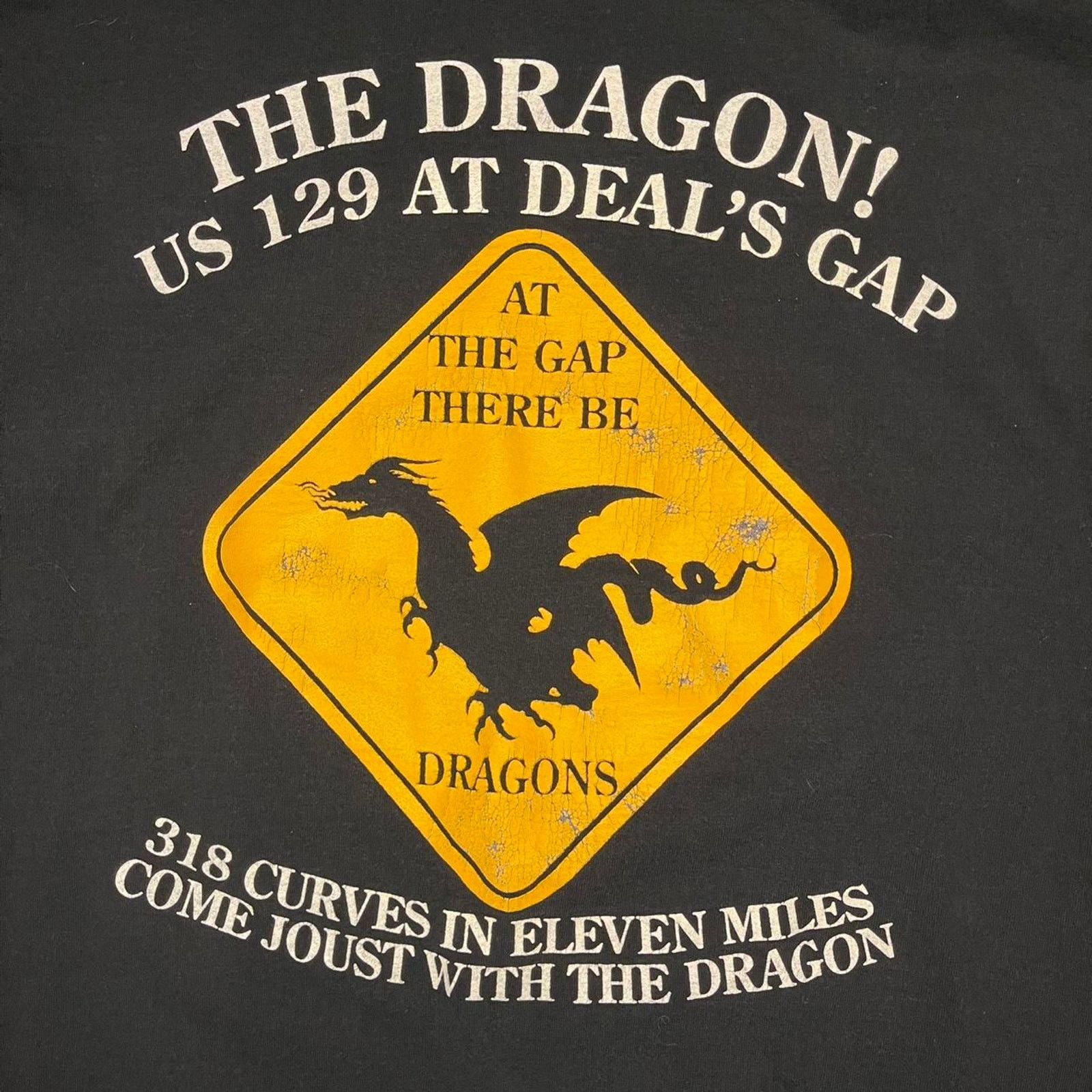 Fruit Of The Loom × Vintage Vintage Y2K Funny Dragon Biker Tee Size US L / EU 52-54 / 3 - 3 Thumbnail
