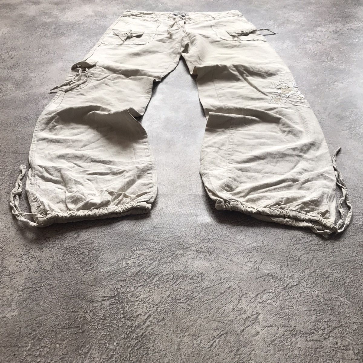 Vintage Vintage 90s Baggy Cargo Pants Parachute Flared Streetwear 29 Size 29" - 1 Thumbnail