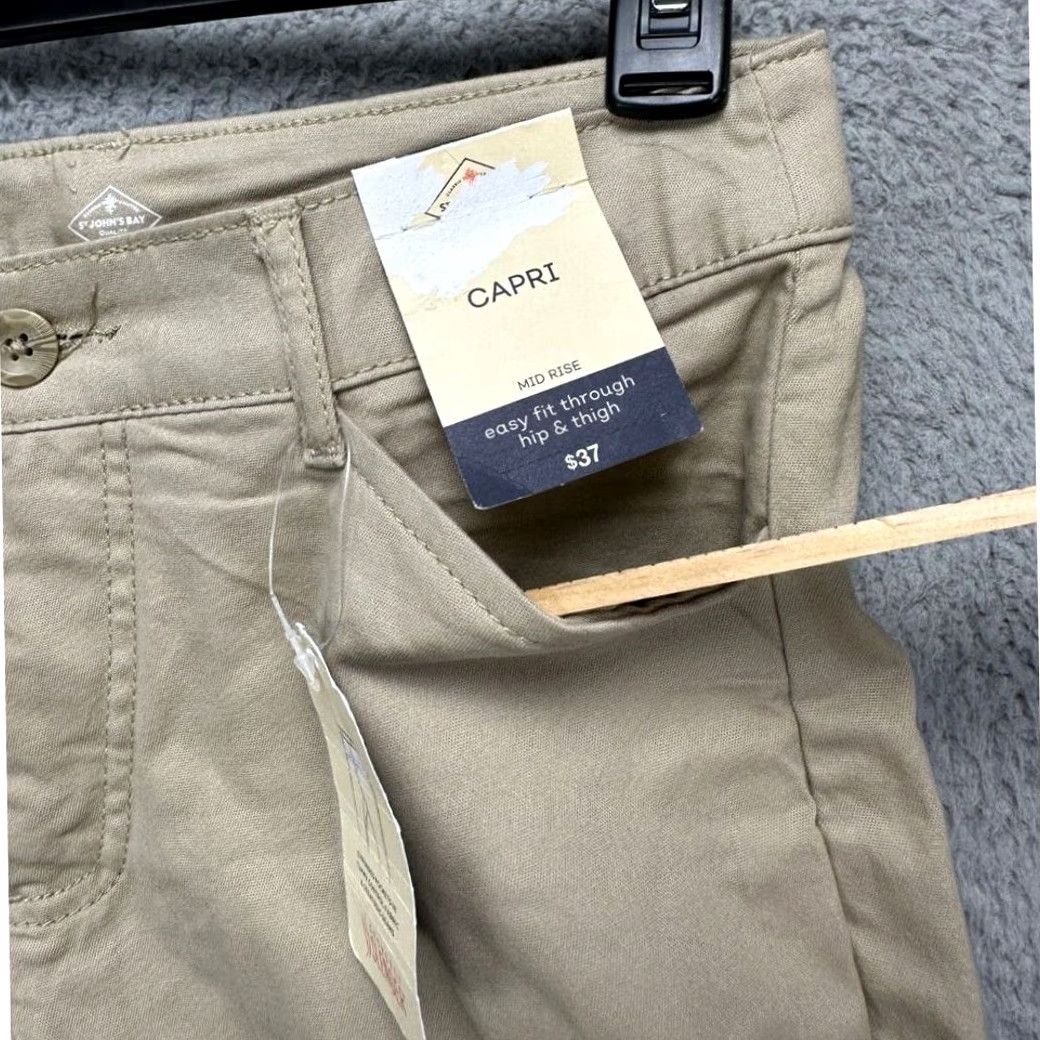 Vintage VINTAGE St. Johns Bay Pants Womens 6 Beige Chino Capri Mid Rise Straight Ladies NEW Size 28" / US 6 / IT 42 - 7 Thumbnail