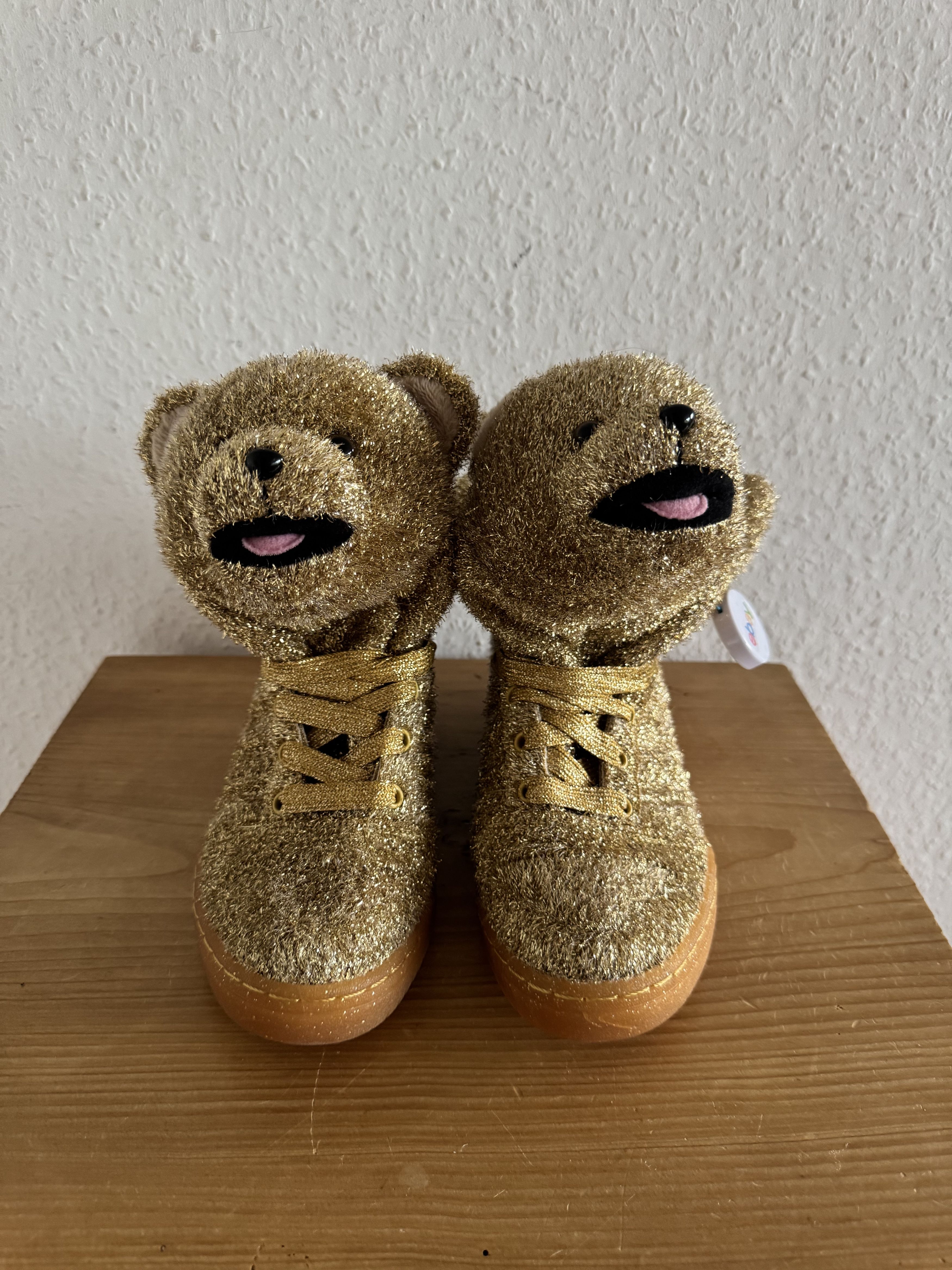 Adidas × Jeremy Scott Gold Teddy Bear Sneakers Size US 5.5 / IT 35.5 - 2 Thumbnail