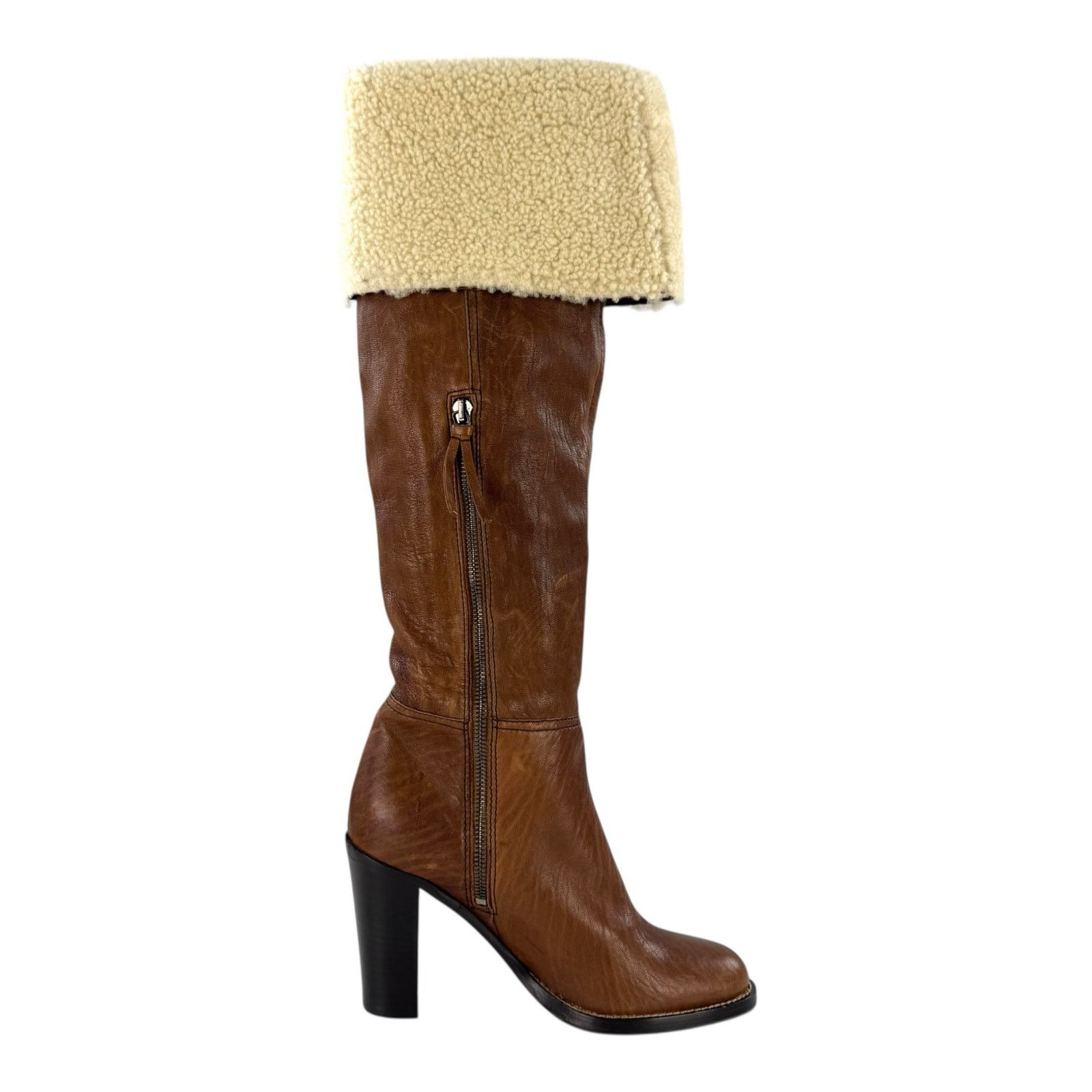 Miu Miu Miu Miu Leather & Shearling Knee-High Boots Size US 6 / IT 36 - 5 Thumbnail