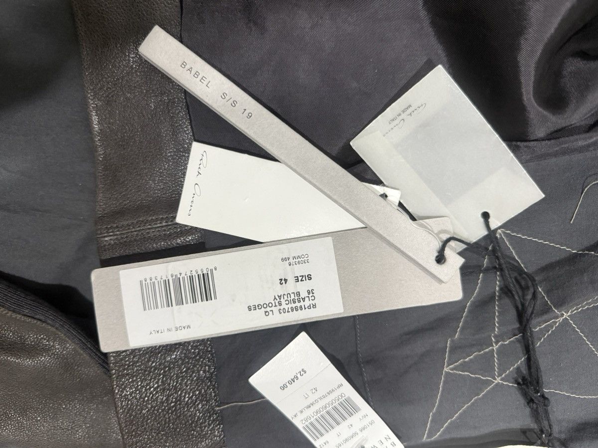 Rick Owens Rick Owens SS19 Babel Stooges leather jacket Size US XS / EU 42 / 0 - 6 Thumbnail