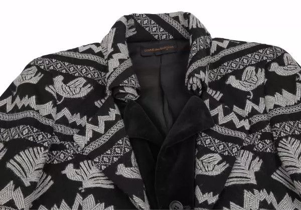 Comme des Garcons Comme des Garcons Velvet embroidered double coat Size S / US 4 / IT 40 - 2 Thumbnail