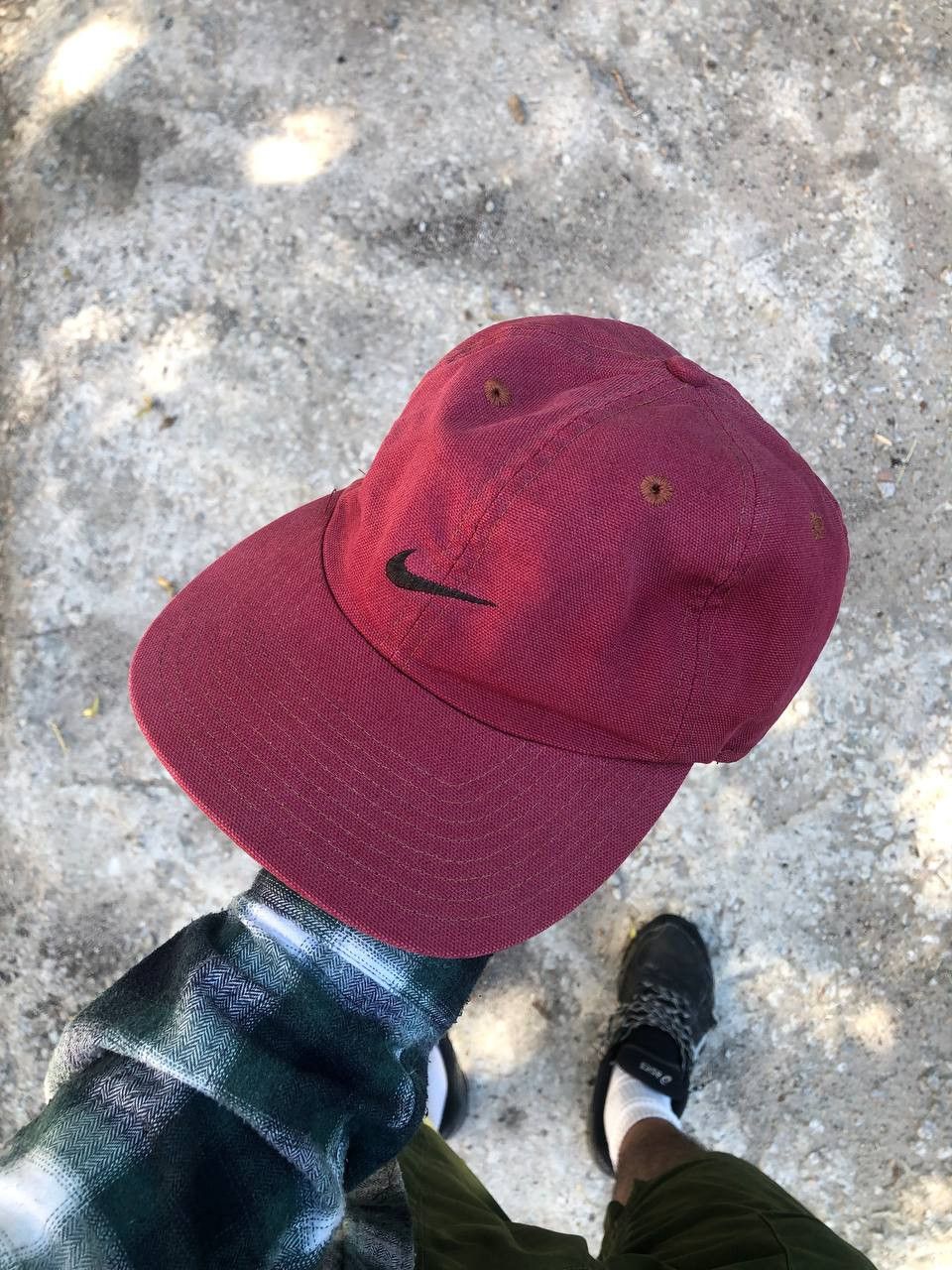 Nike Vintage Nike Retro Big Logo Swoosh Cap Drill Y2K 90s SK8 Size ONE SIZE - 3 Thumbnail