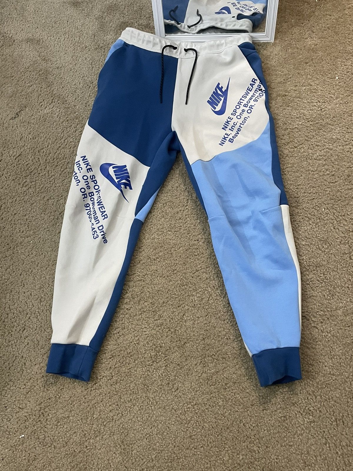 image of Nike Tech Blue White, Men's (Size Medium)