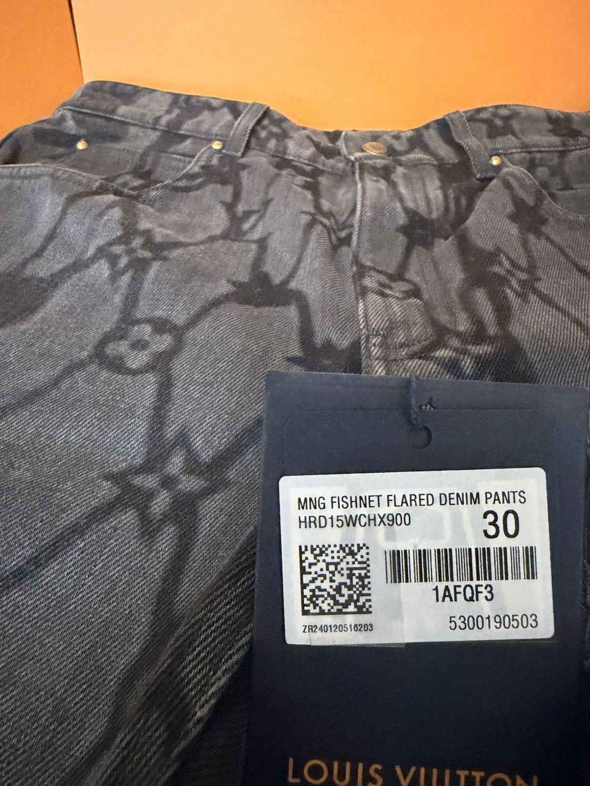Louis Vuitton LV Monogram Fishnet Flared Denim Pants Size US 30 / EU 46 - 2 Thumbnail