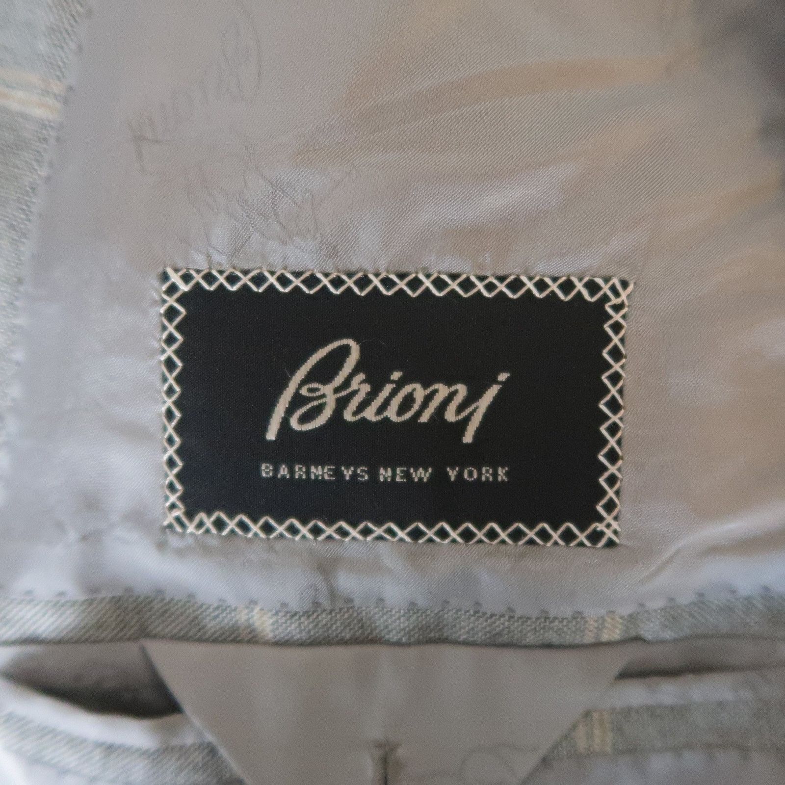 Brioni US 40/IT 50Gray Window Pane Wool & Silk Blazer / Sport Coat Size 40R - 9 Thumbnail