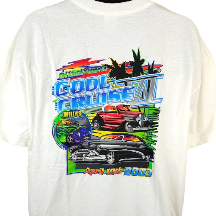 Anvil VINTAGE Anvil Car Show T Shirt Mens XL White Y2K 03 Cool Cruise Old Town La Verne NEW Size US XL / EU 56 / 4 - 4 Thumbnail