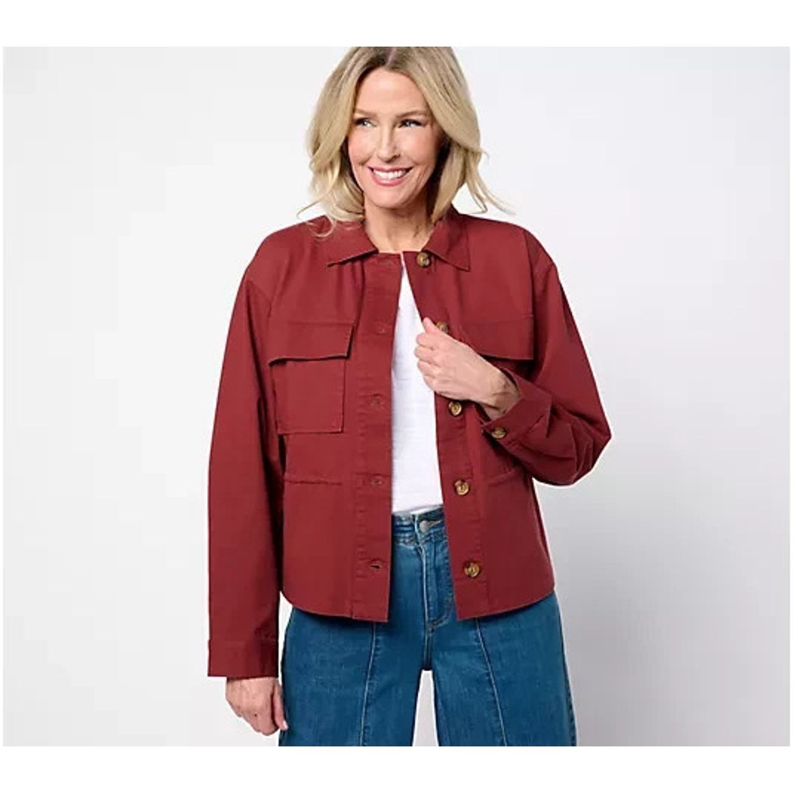 LSDworldpeace Peace Love World 100% Cotton Waist Jacket Rust 2X A687204 Size XXL / US 16-18 / IT 52-54 - 1 Thumbnail