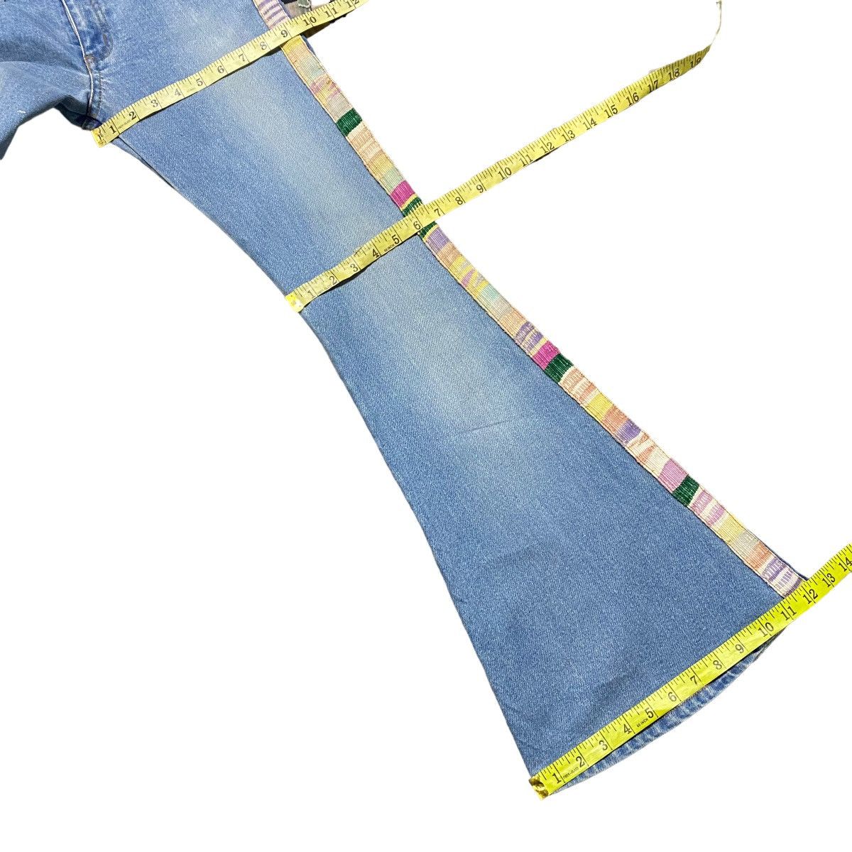 If Six Was Nine LOVE GIRL MARKET Hippie Denim Super Flare Jeans Size 27" / US 4 / IT 40 - 19 Thumbnail