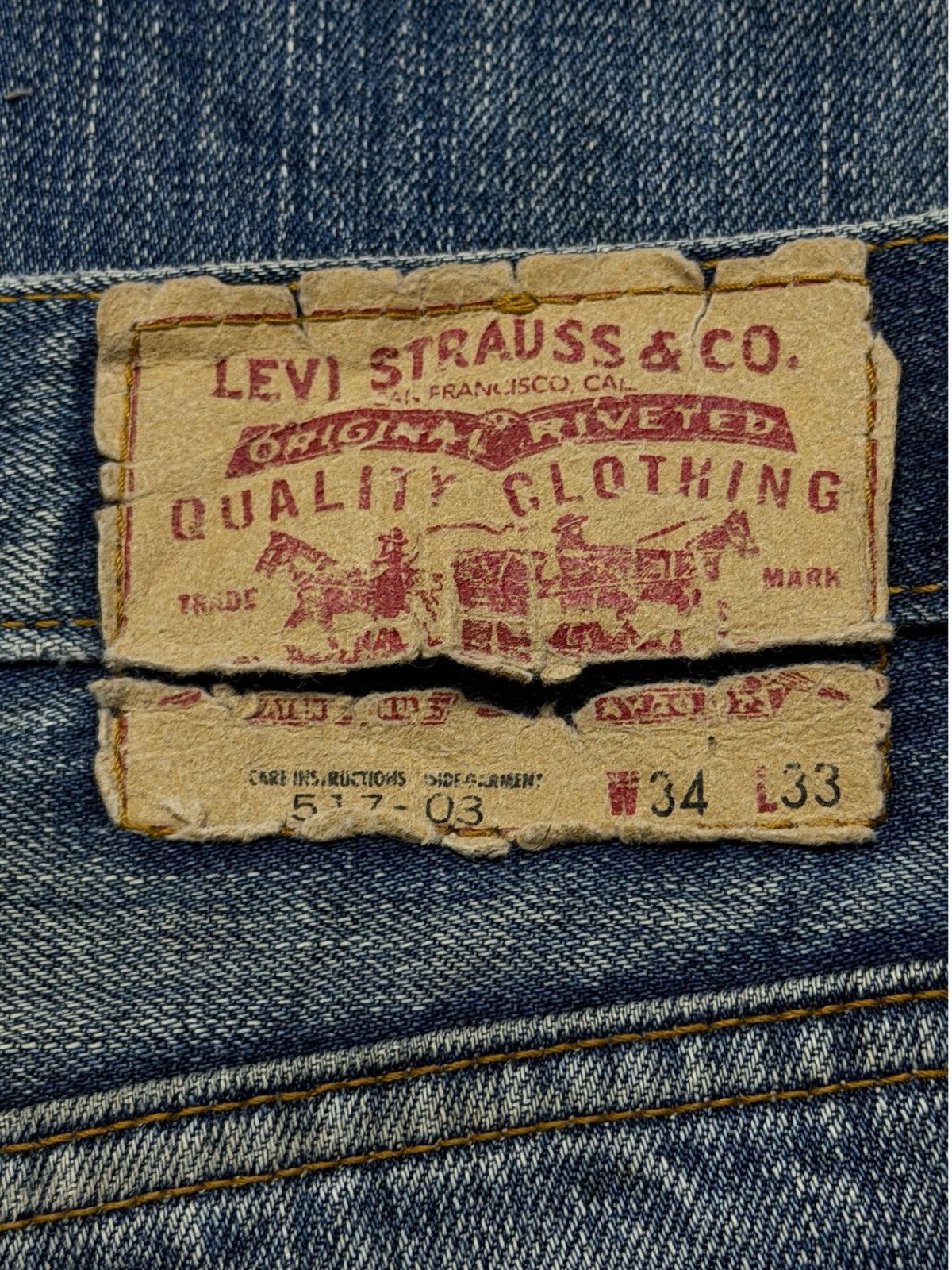 Levi's Vintage Levi’s 517-03 Japan Market Denim Jeans | Bootcut W34 Size US 34 / EU 50 - 12 Thumbnail