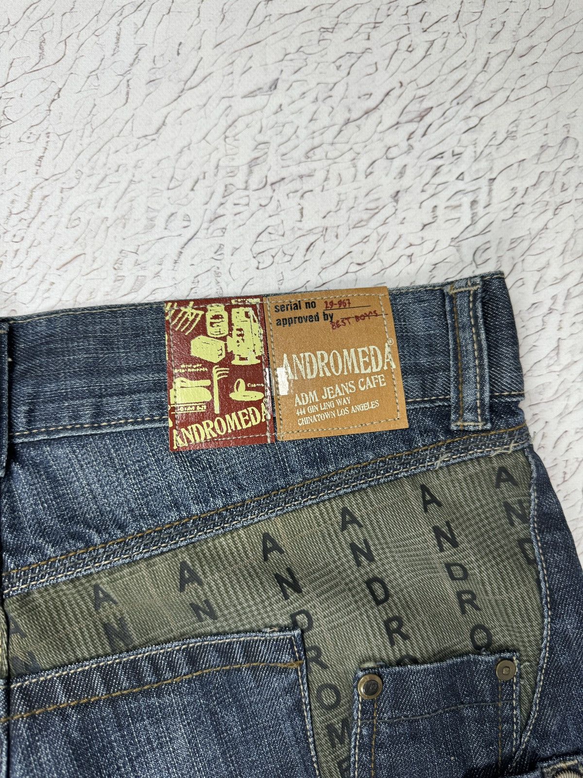 Vintage Andromeda Jeans monogram straight wide rap jeans denim pants Size US 34 / EU 50 - 19 Thumbnail