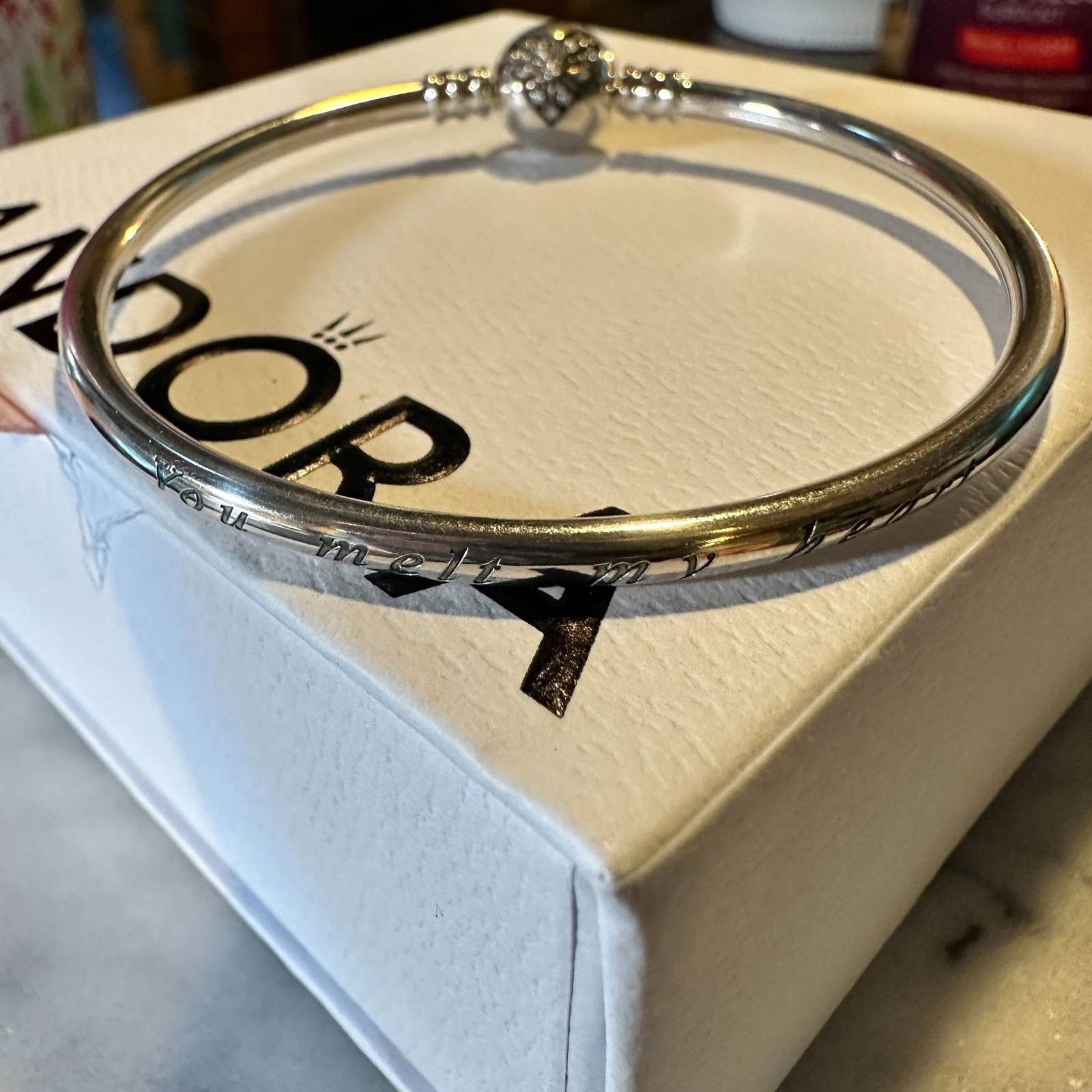 pandora Authentic Pandora Retired Winter Wonderland "YOU MELT MY HEA Size ONE SIZE - 9 Thumbnail