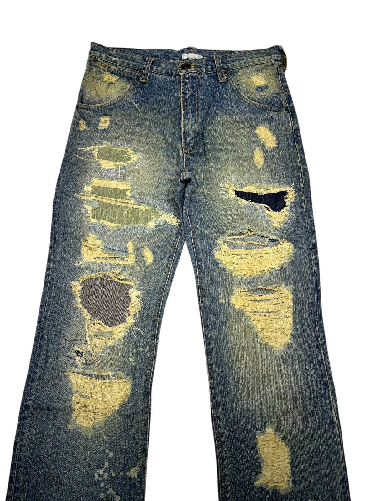 Acne Studios EXHIBITIONIST DESTROYED GRUNGE PATCHWORK DENIM JEANS Size US 32 / EU 48 - 3 Thumbnail