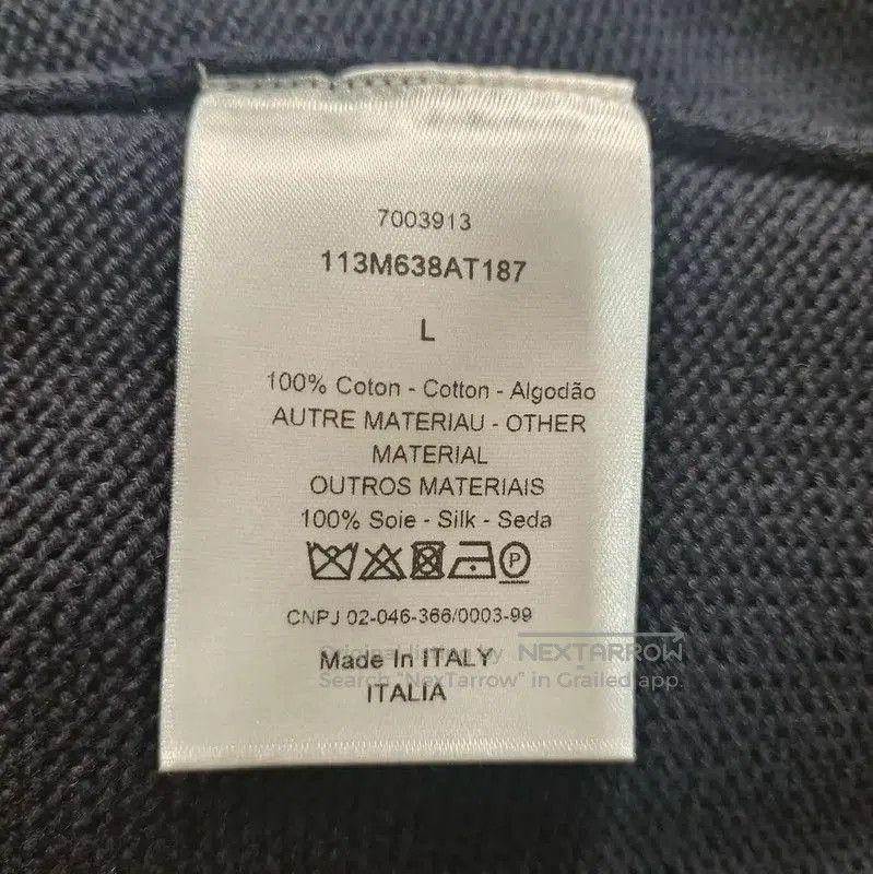 Dior Dior Navy Cotton Pullover Sweater for Men . Size US L / EU 52-54 / 3 - 7 Thumbnail