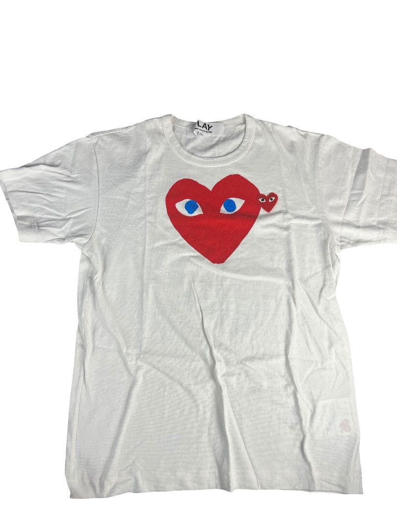 Comme des Garcons Rare Comme des Garçons PLAY Blue Eyes Heart T-Shirt Size L Size US L / EU 52-54 / 3 - 1 Thumbnail
